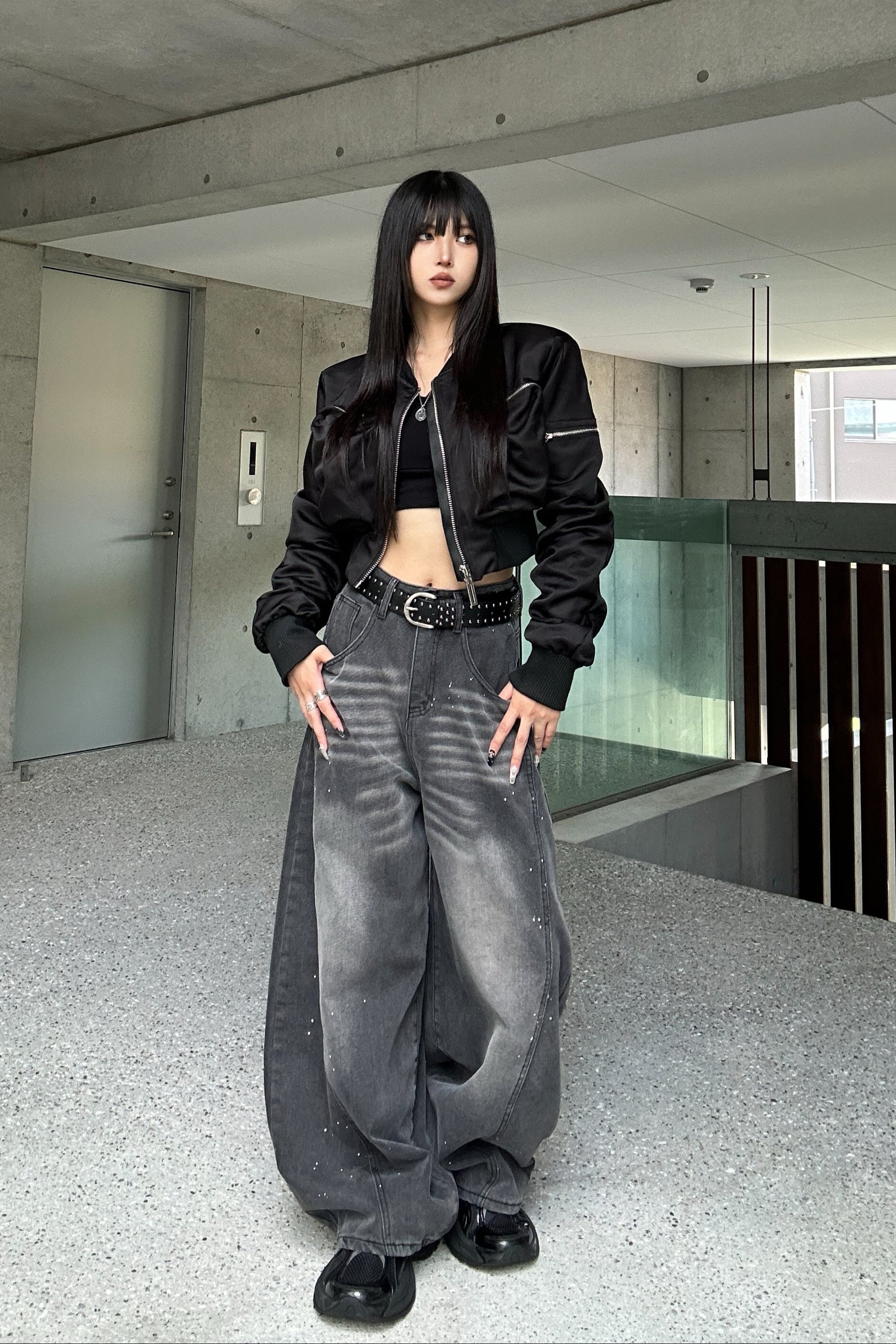 Pocket Shirring Cropped MA1 KSG30052