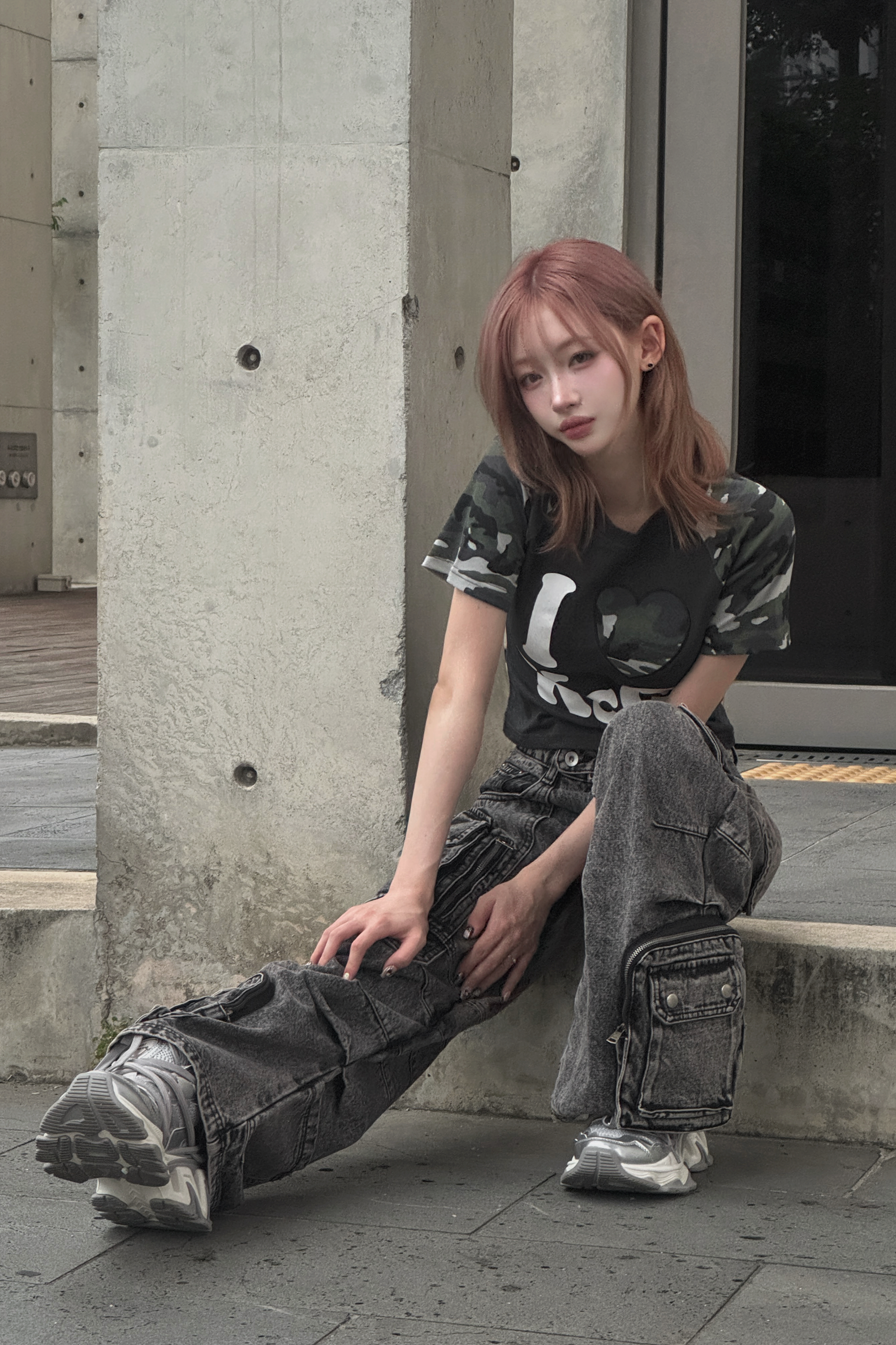 カモフラージュLOVEクロップドTシャツ KSG20930