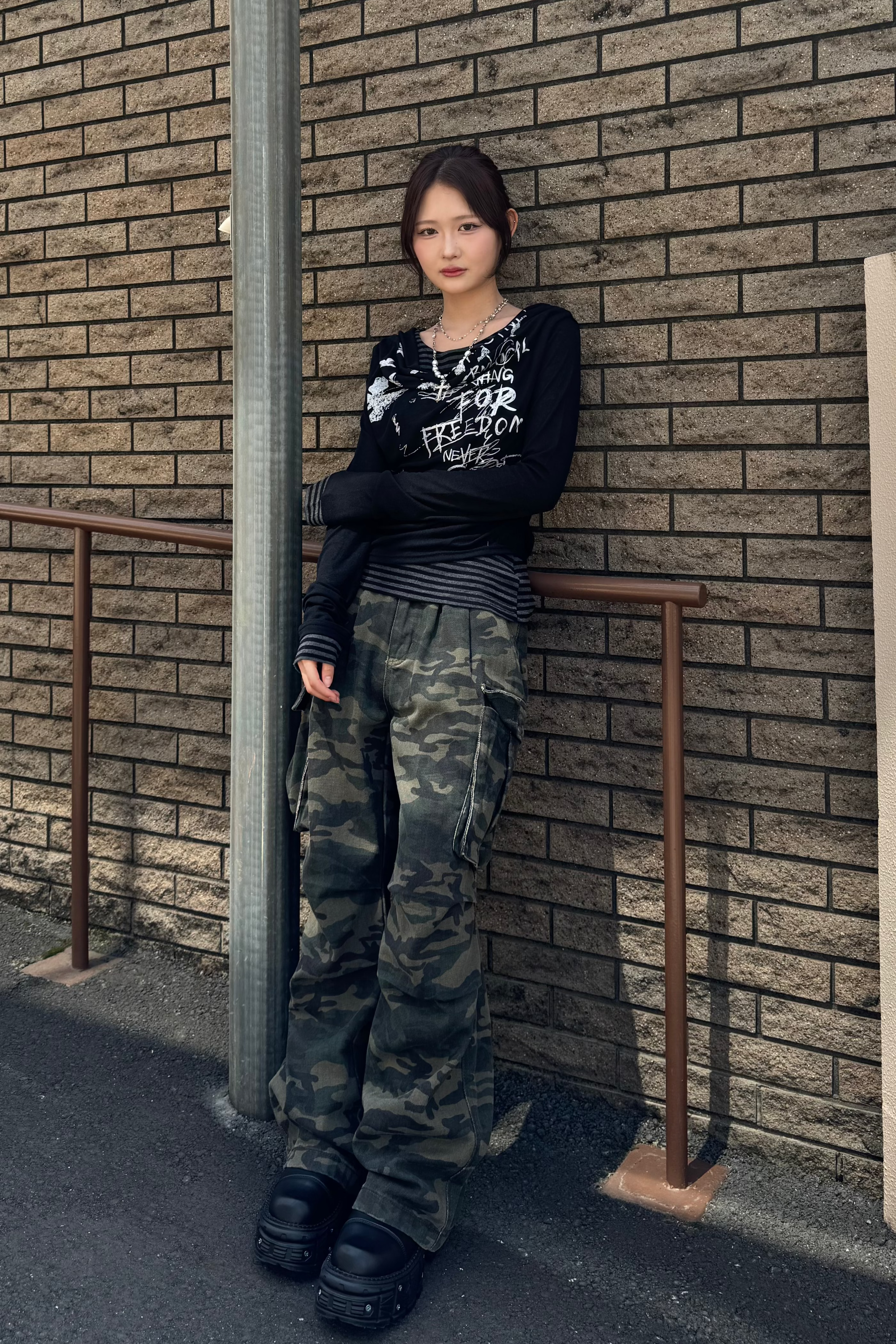 ミリタリーデニムワイドパンツ KSG19273