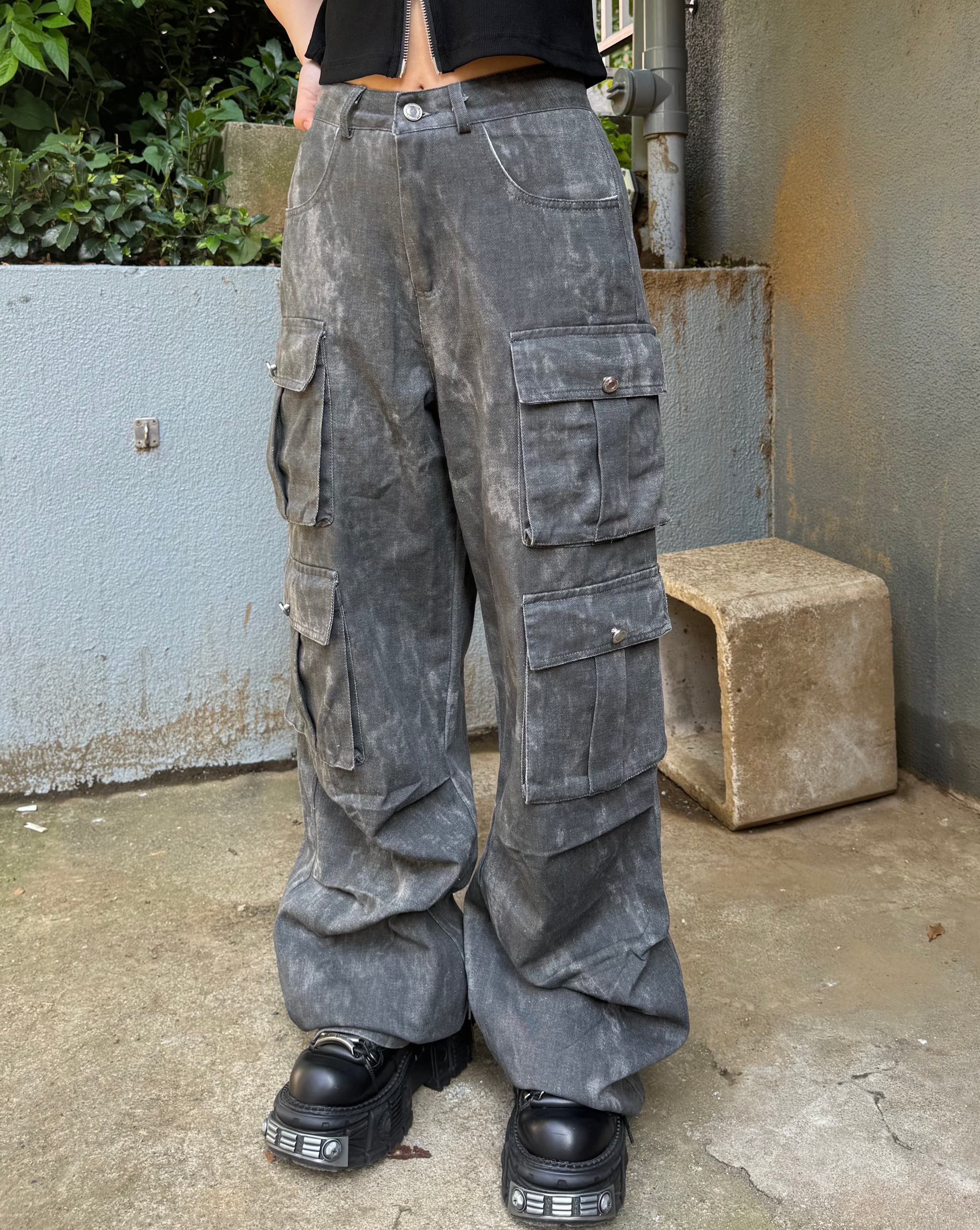 dyed wide cargo denim KSG18988