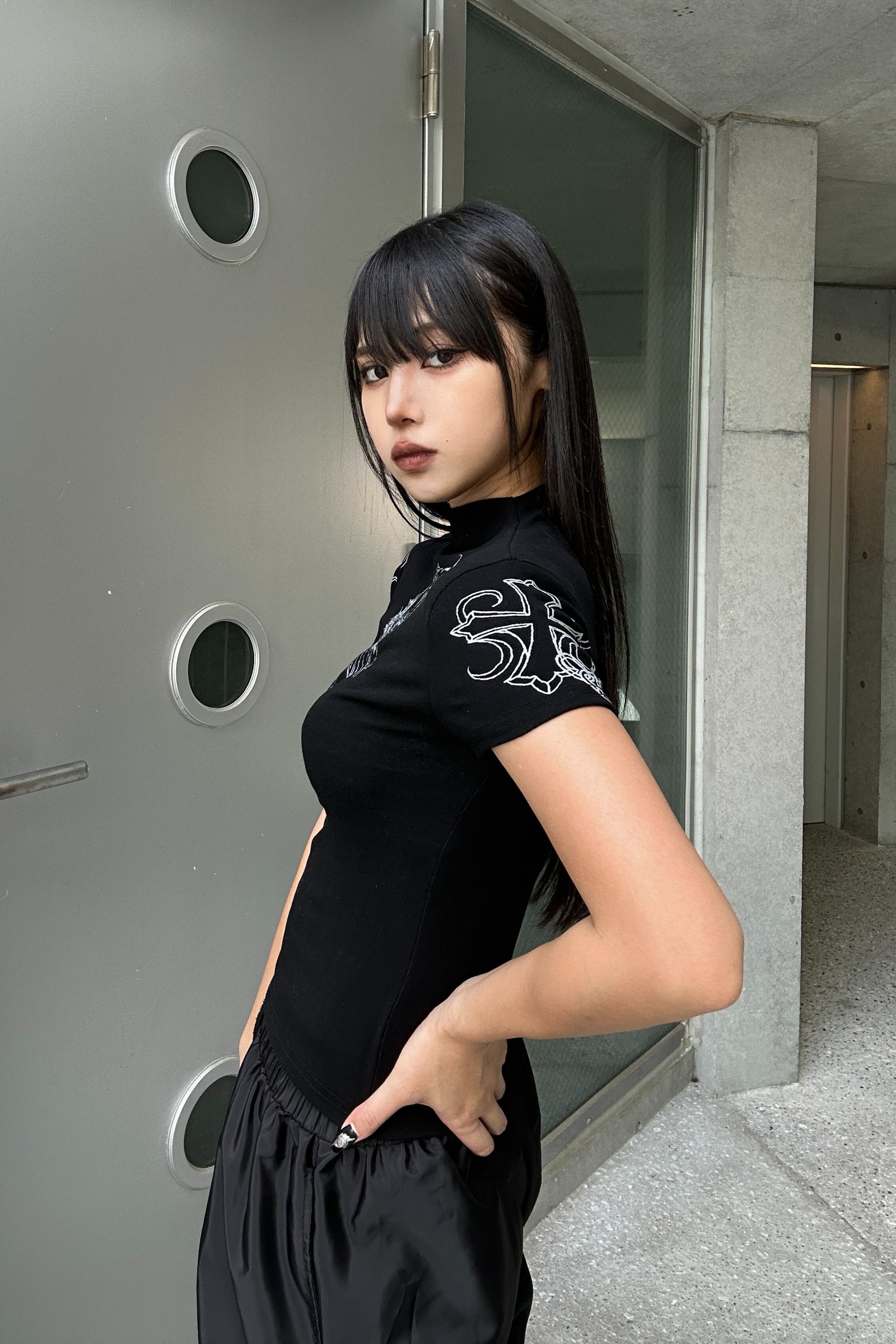 lily pattern short tops KSG20822