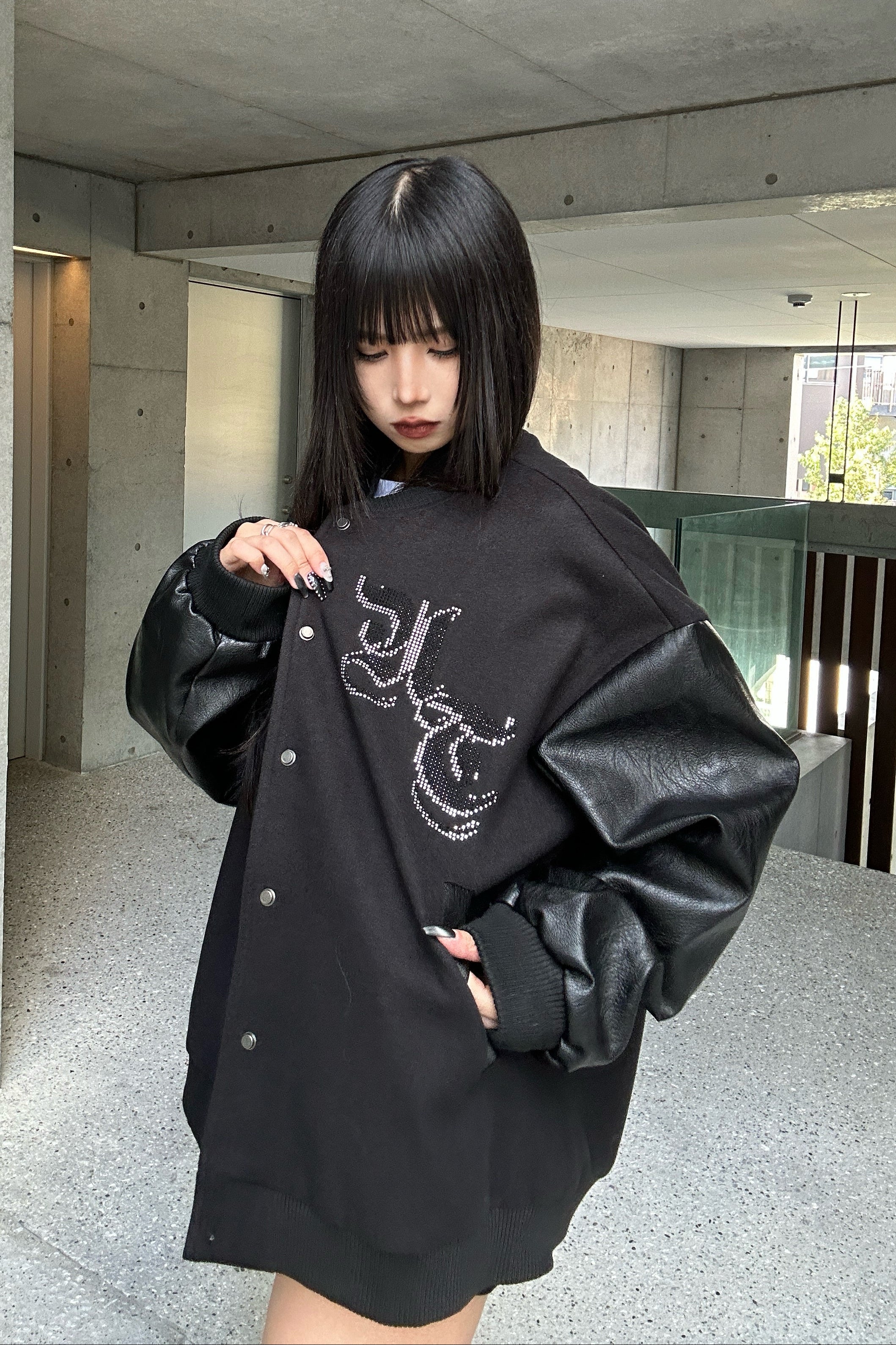 Rhinestone Cross Studium Jacket KSG30056