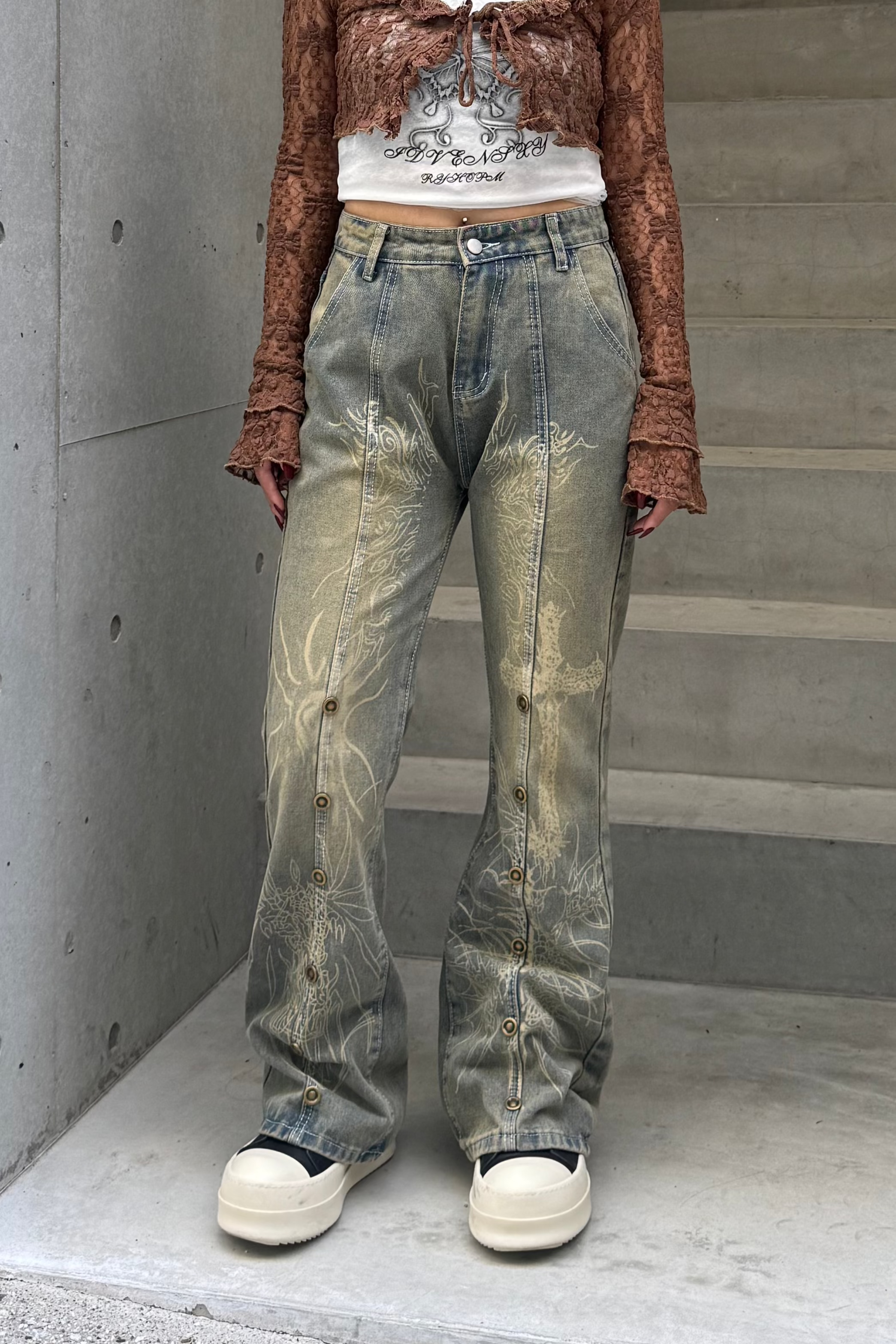 western wash design pants KSG19287