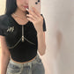 ジップデザインショートTシャツ KSG15033