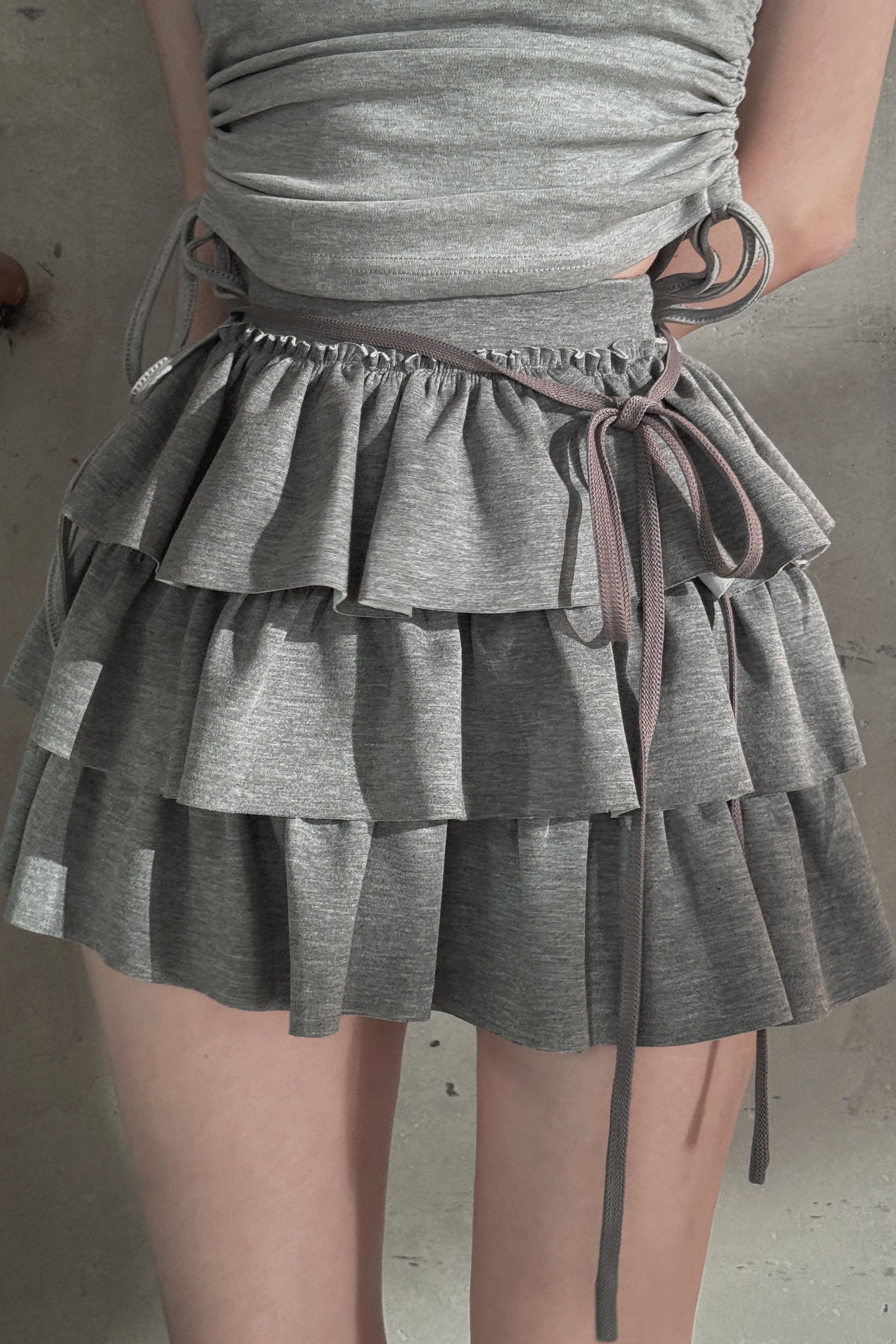 レースアップティアードスカート KSG20960