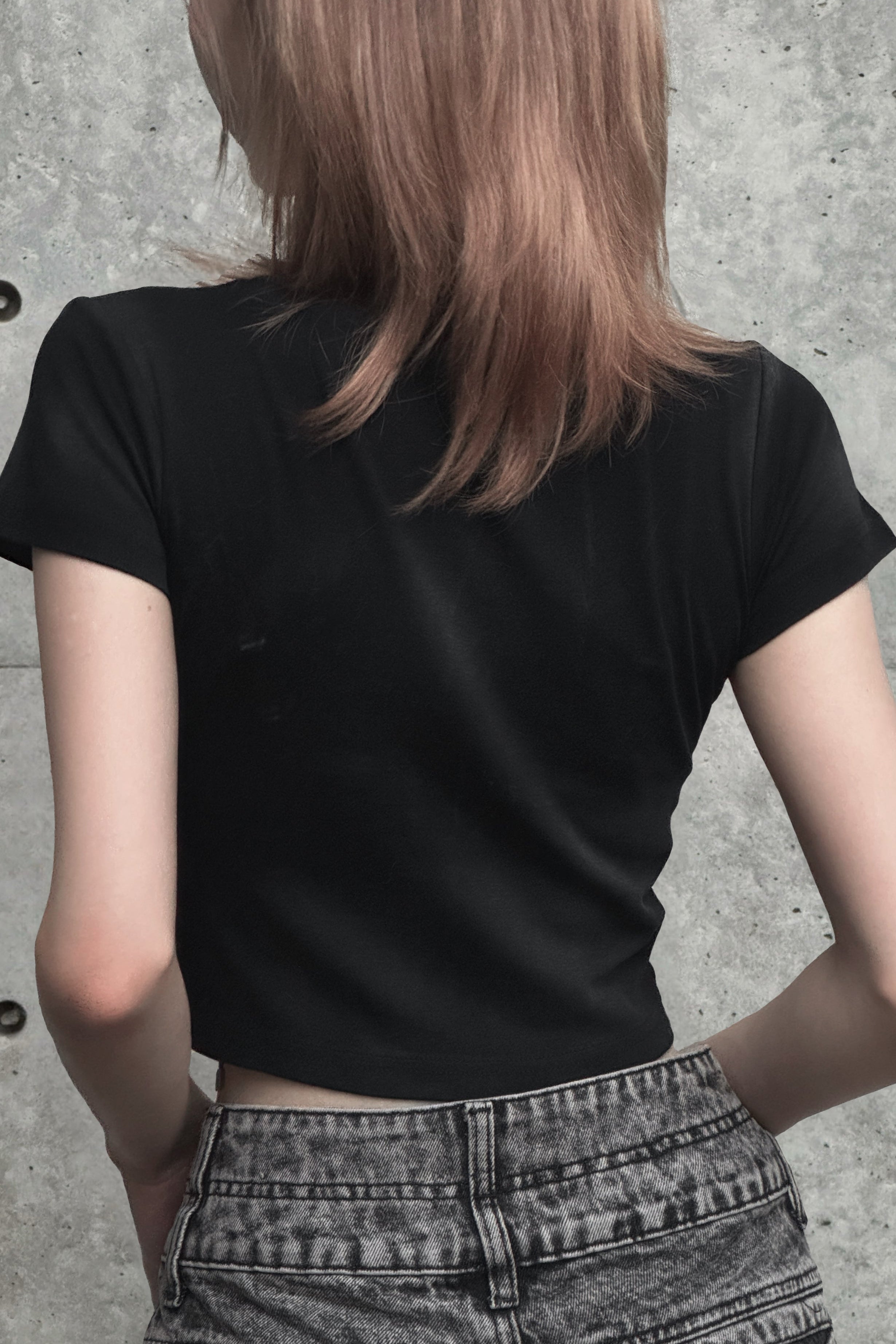 ダメージロゴクロップドTシャツ KSG20932