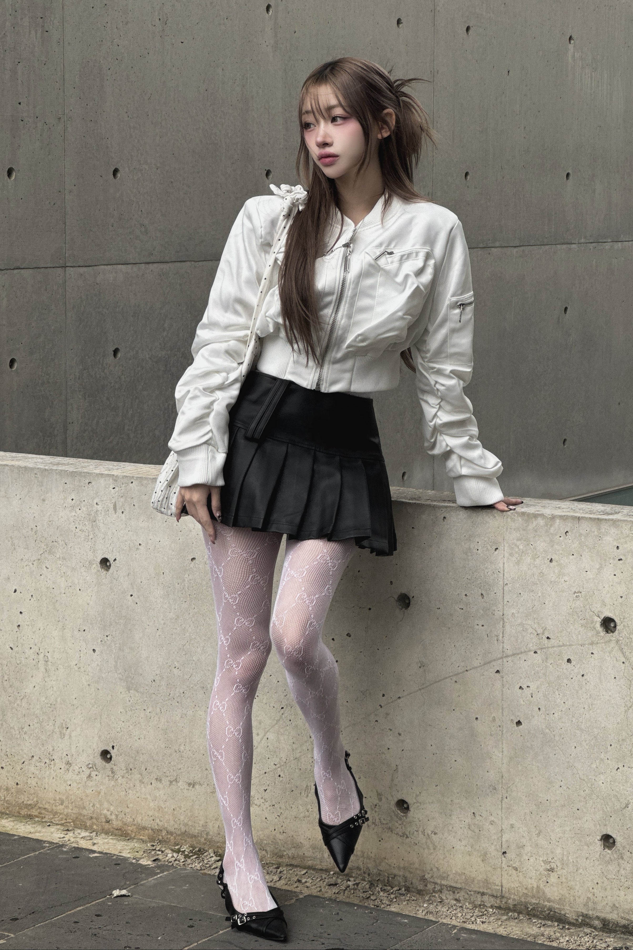 Pocket Shirring Cropped MA1 KSG30052