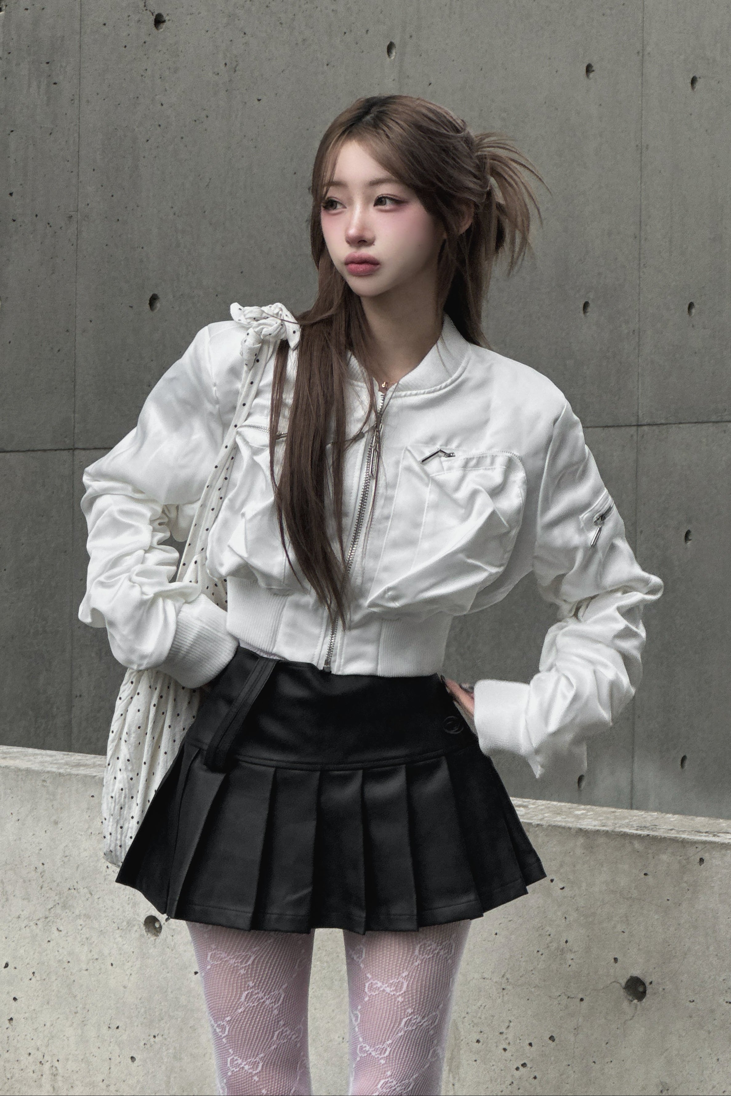 Pocket Shirring Cropped MA1 KSG30052