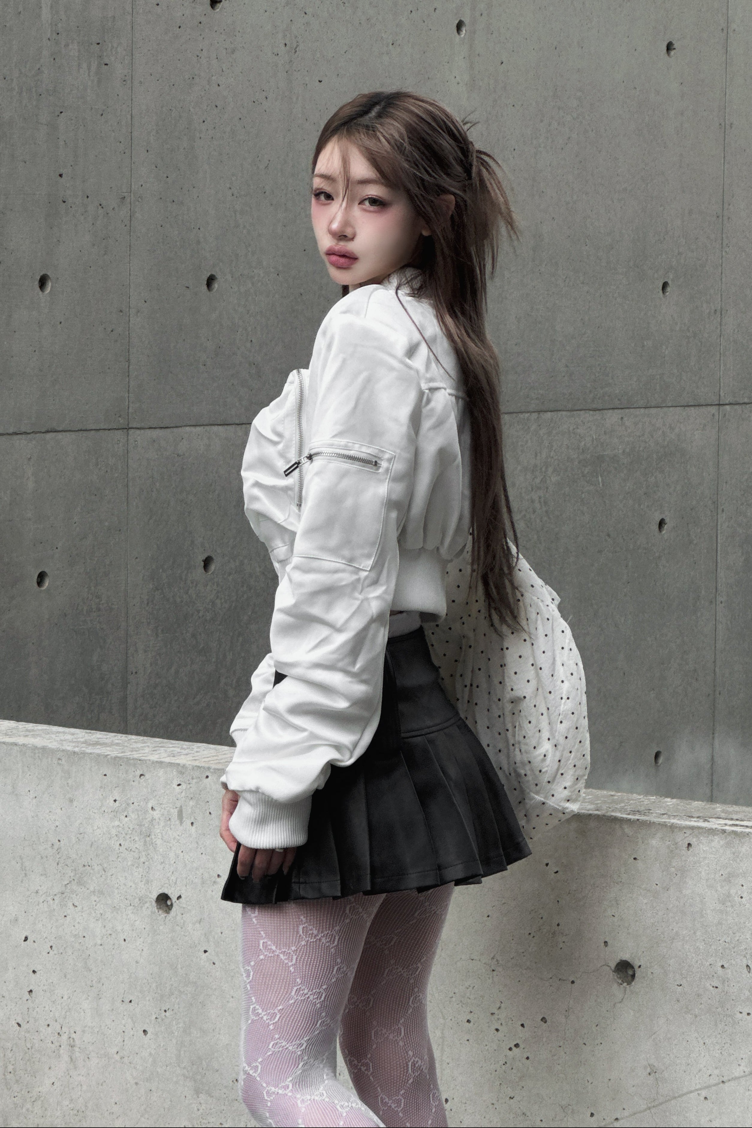 Pocket Shirring Cropped MA1 KSG30052