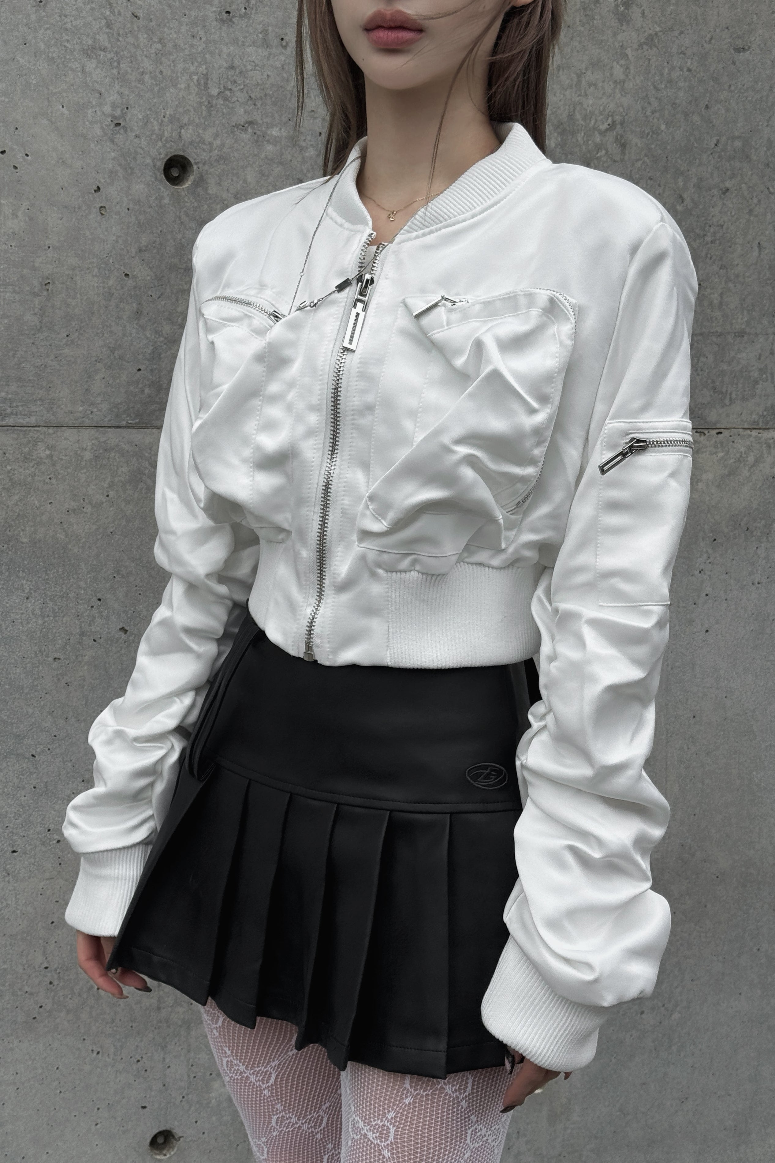 Pocket Shirring Cropped MA1 KSG30052