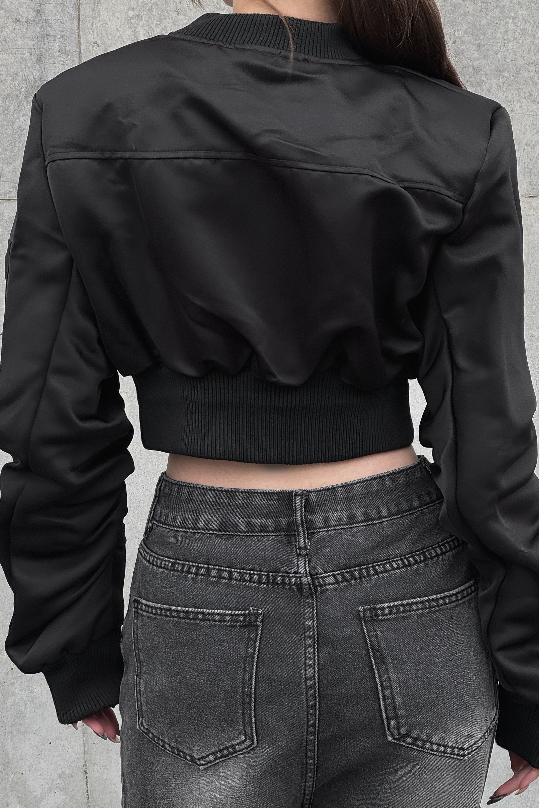 Pocket Shirring Cropped MA1 KSG30052