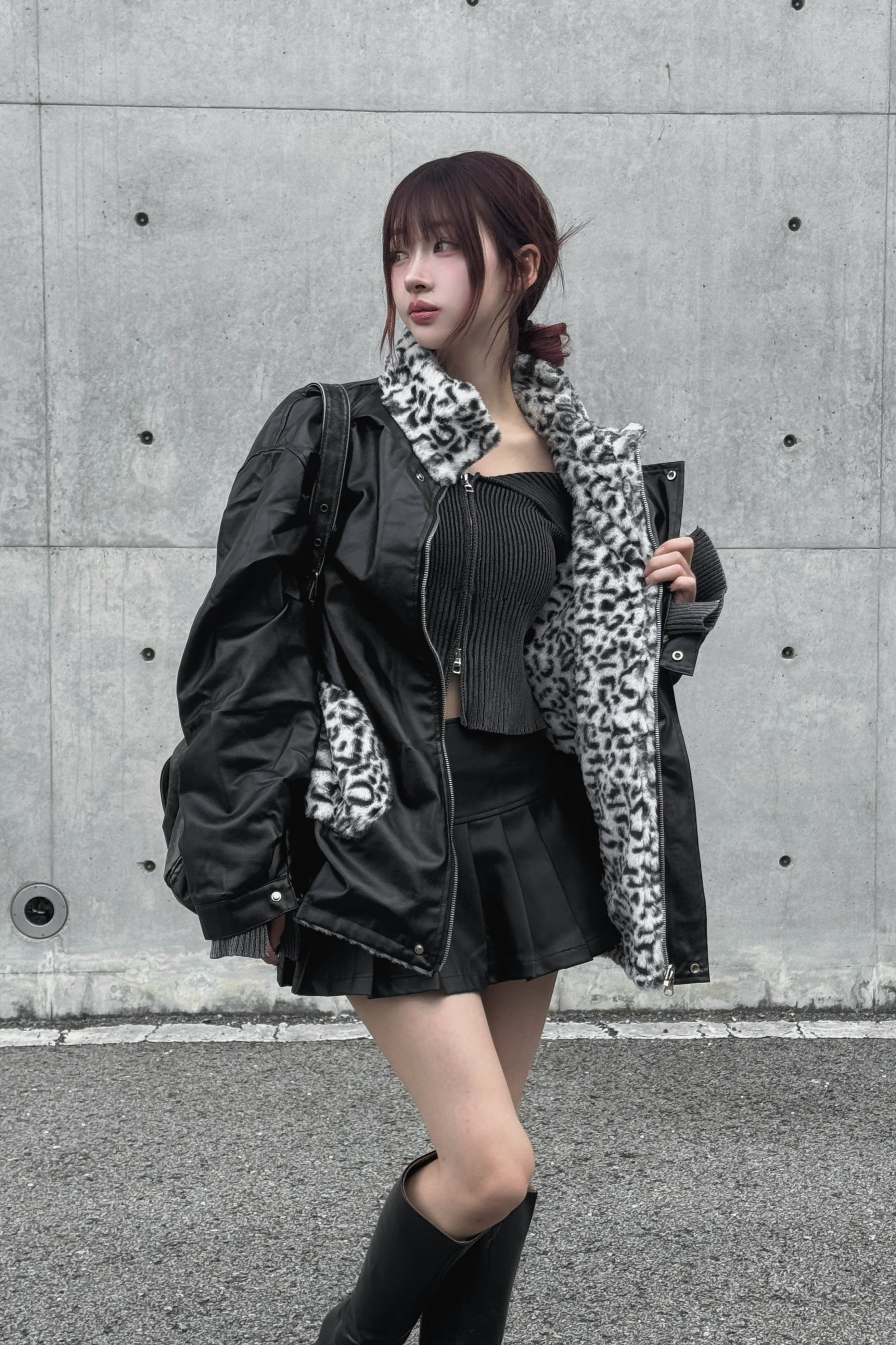 2wayレオパード柄ジャケット KSG30015