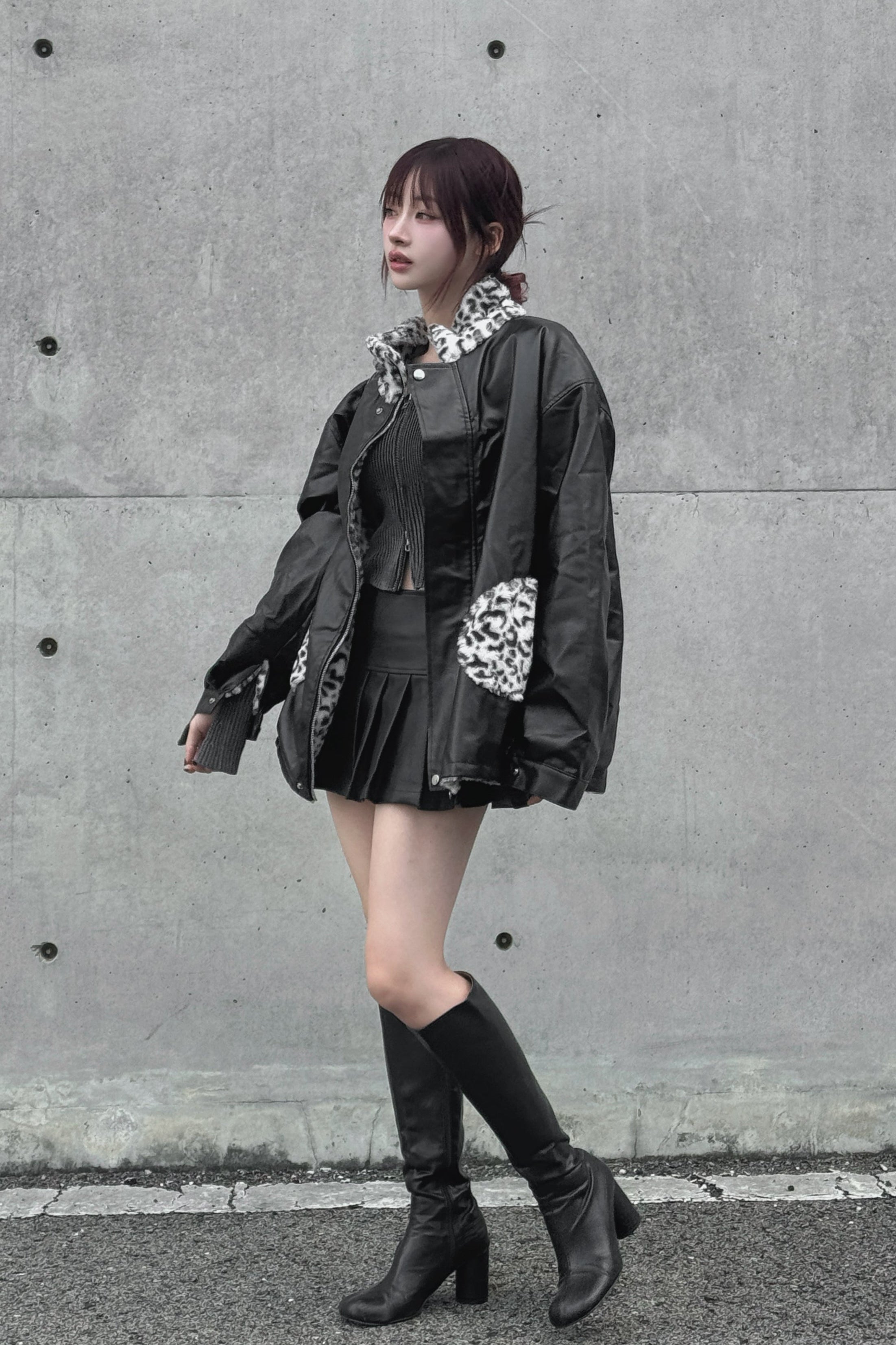 2wayレオパード柄ジャケット KSG30015