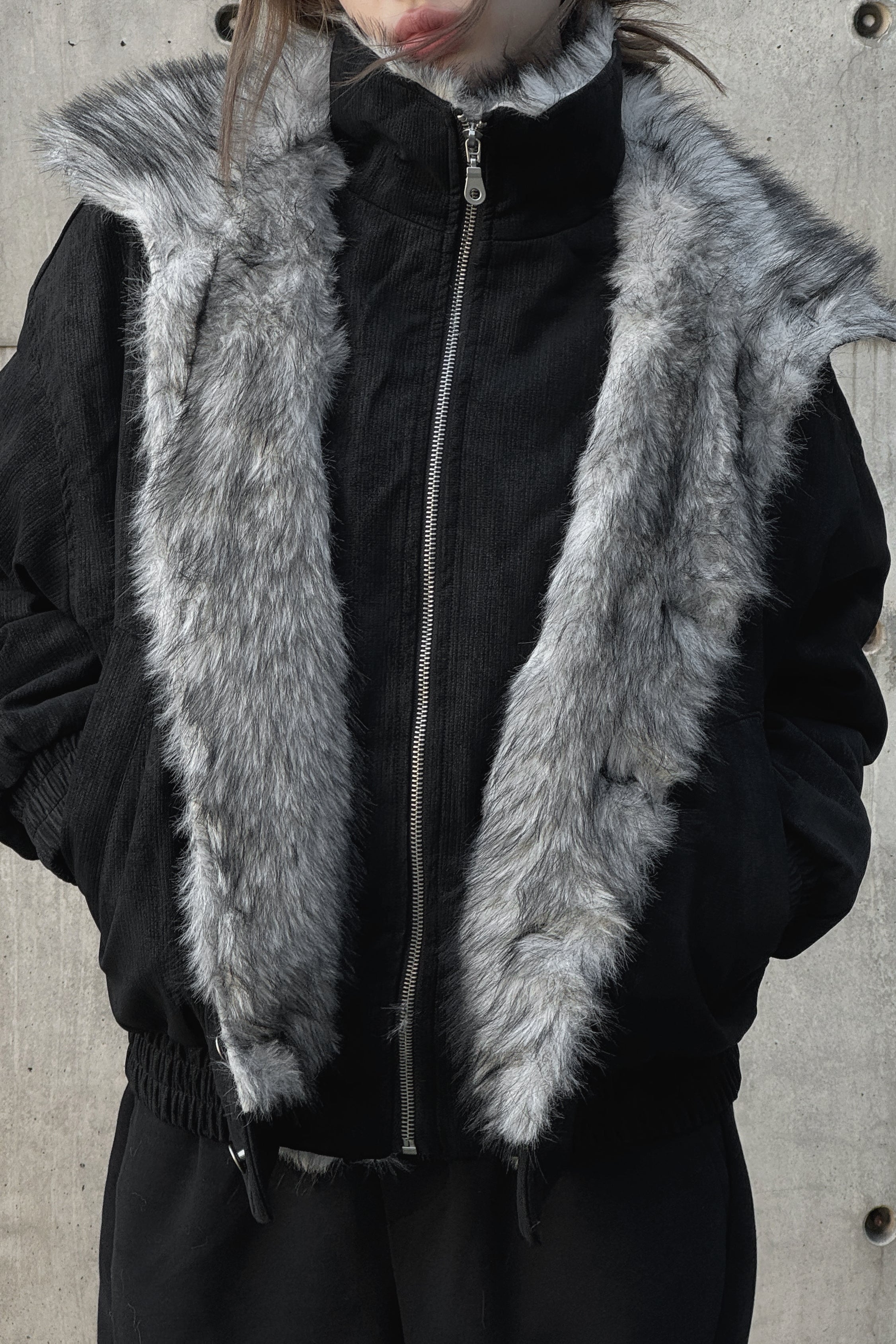 ダブルカラーファージャケット KSG30078