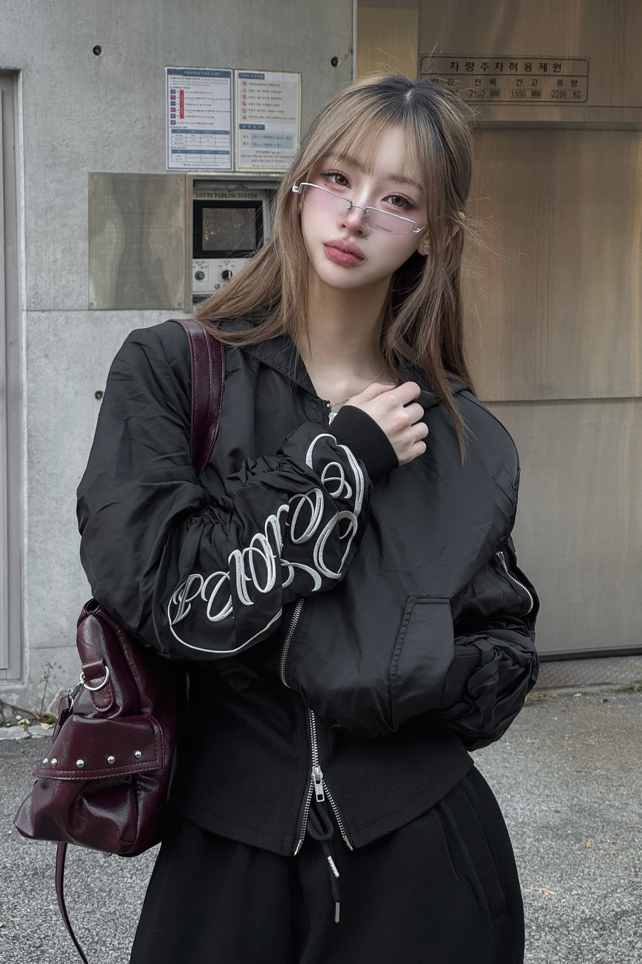 レタリングナイロンジップジャケット KSG30079