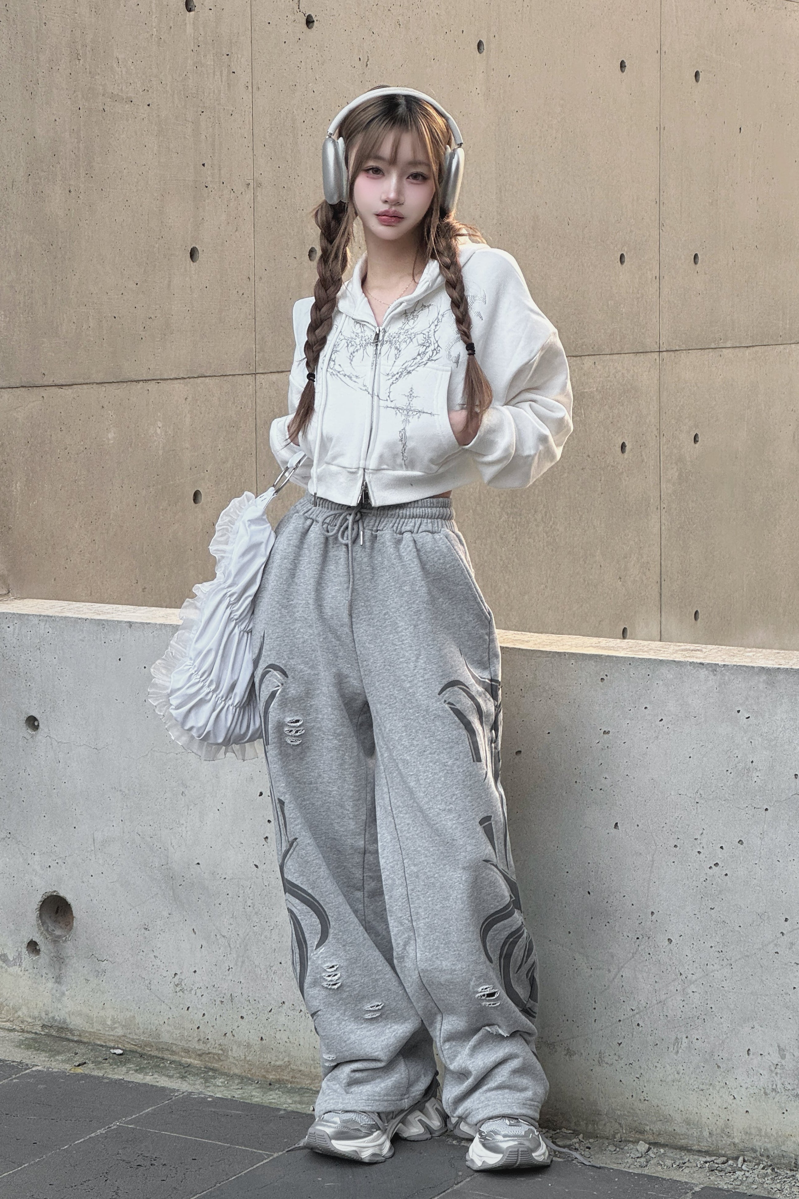 トライバルダメージスウェットパンツ KSG19367