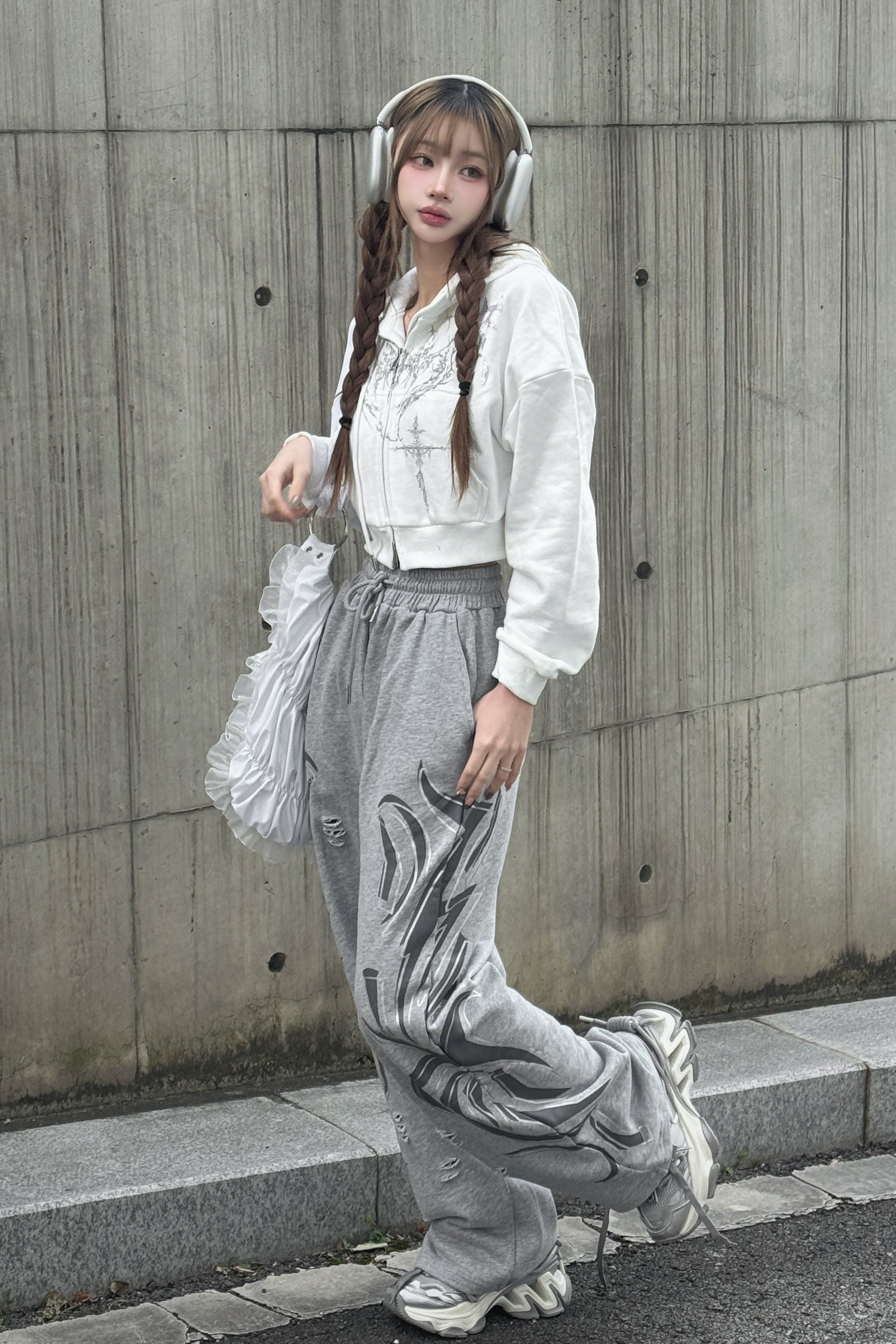 トライバルダメージスウェットパンツ KSG19367