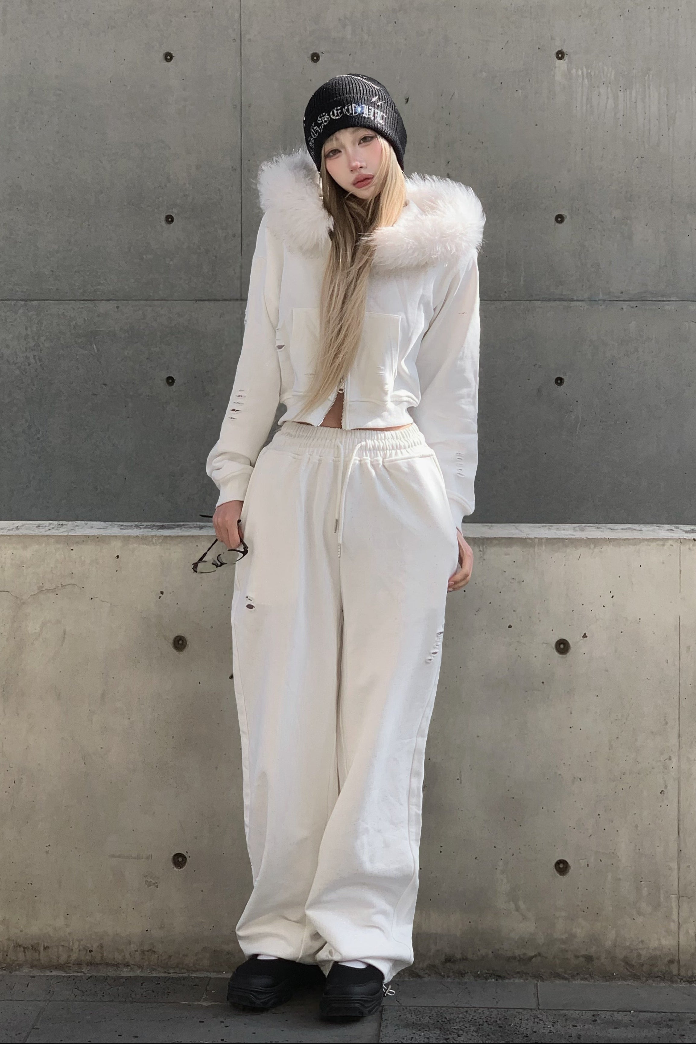 ラメスウェットフーディーセットアップ KSG30104