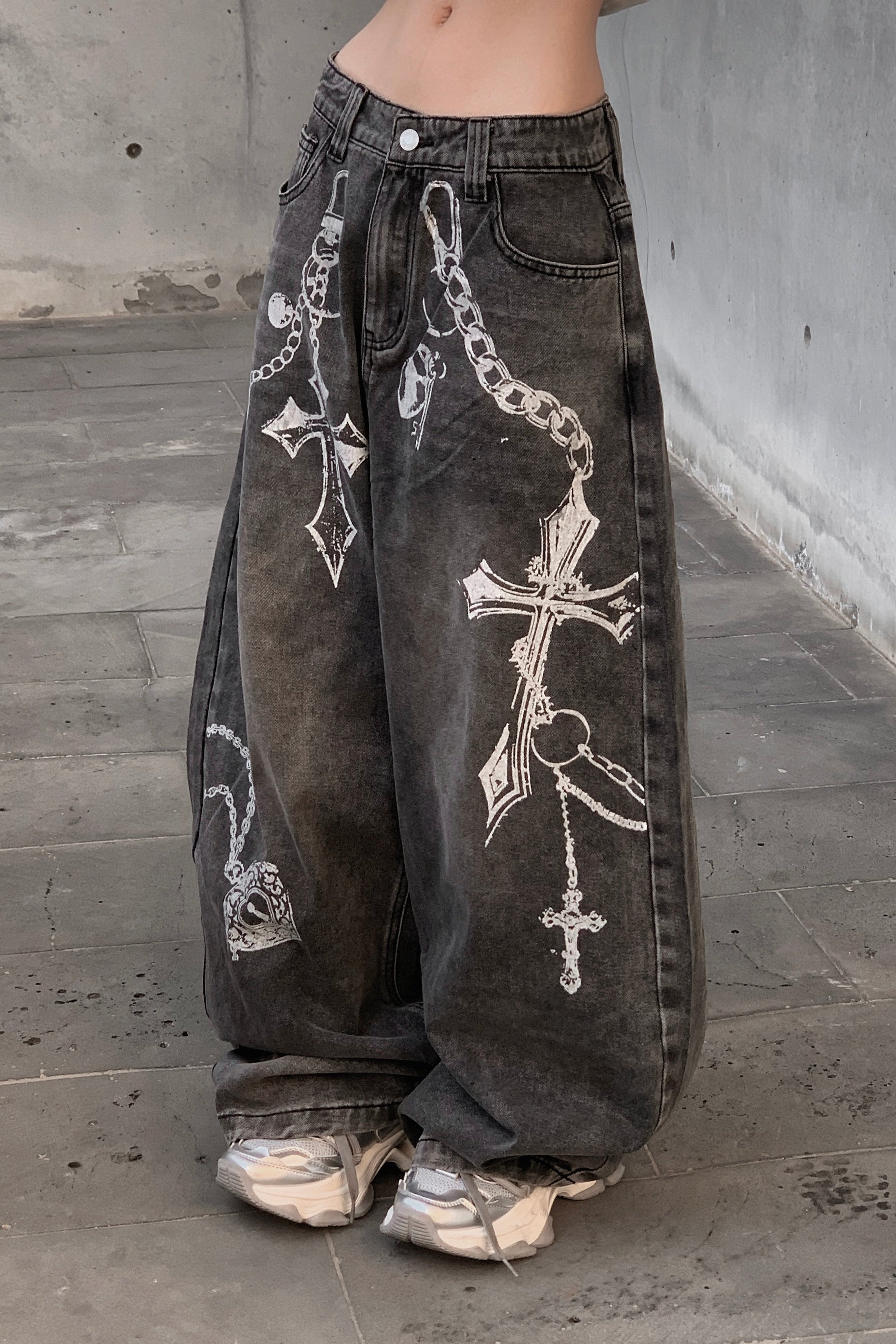 ウォッシュドクロスチェーンデニム KSG19383