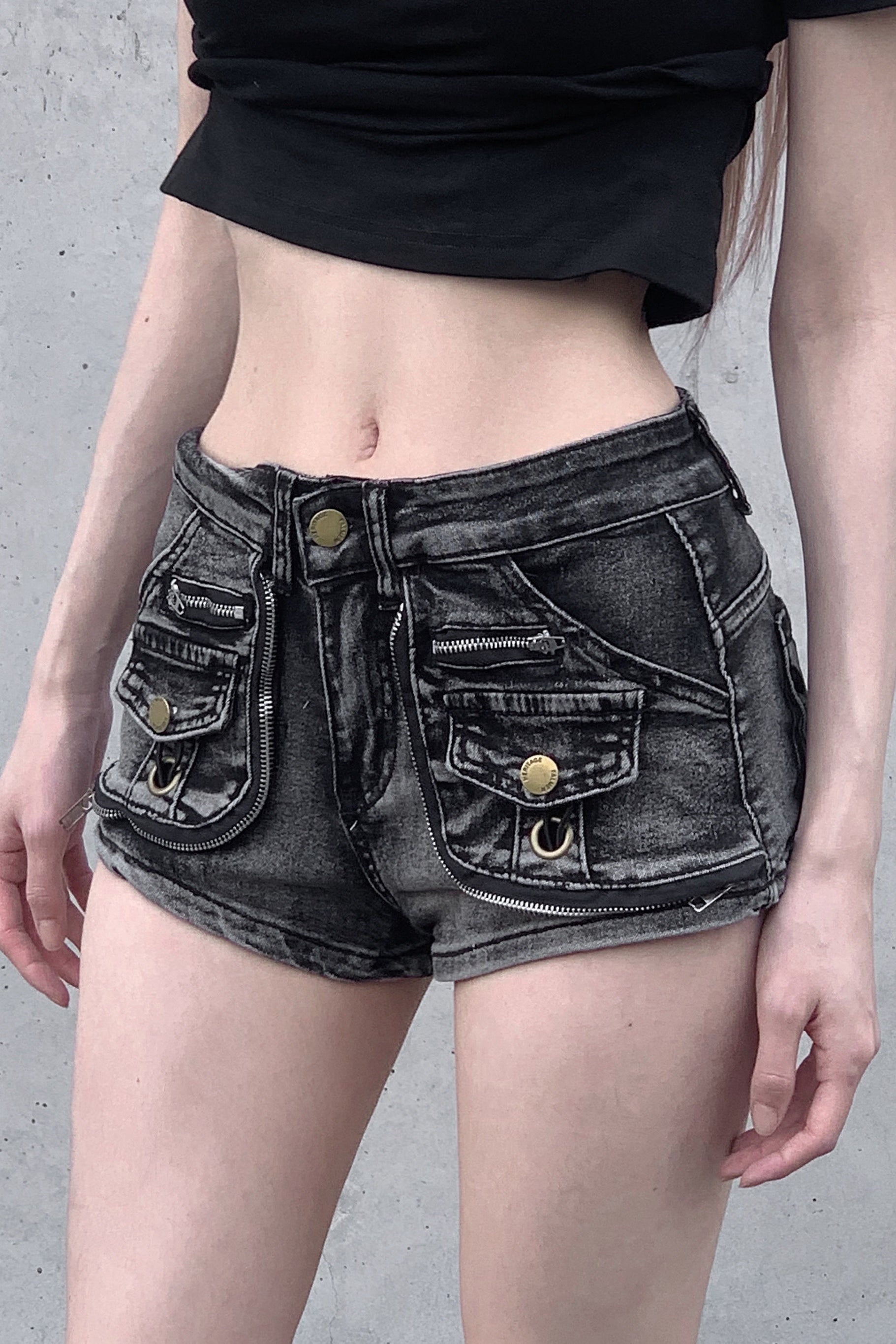 ウォッシュグレーショートパンツ KSG19405