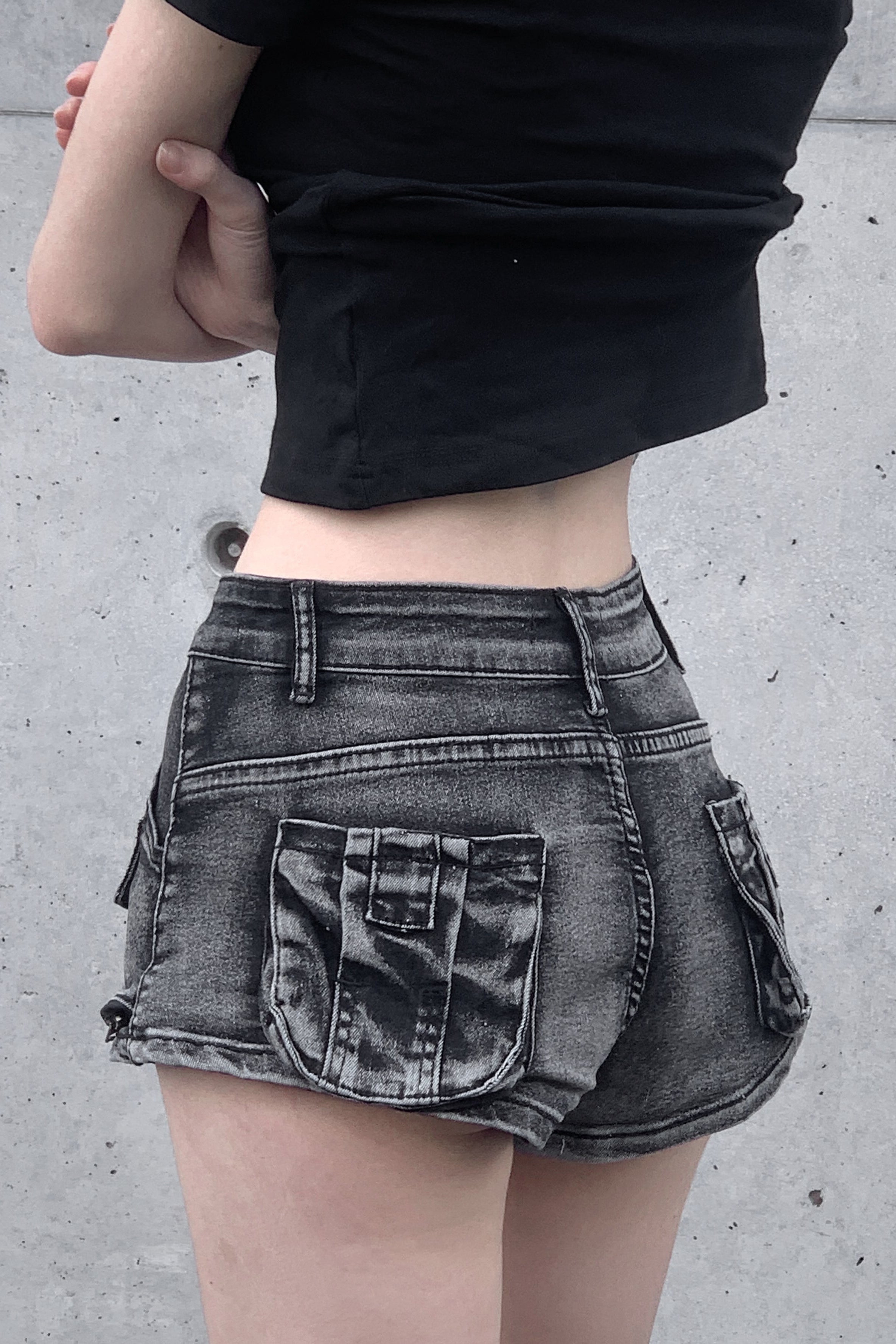 ウォッシュグレーショートパンツ KSG19405