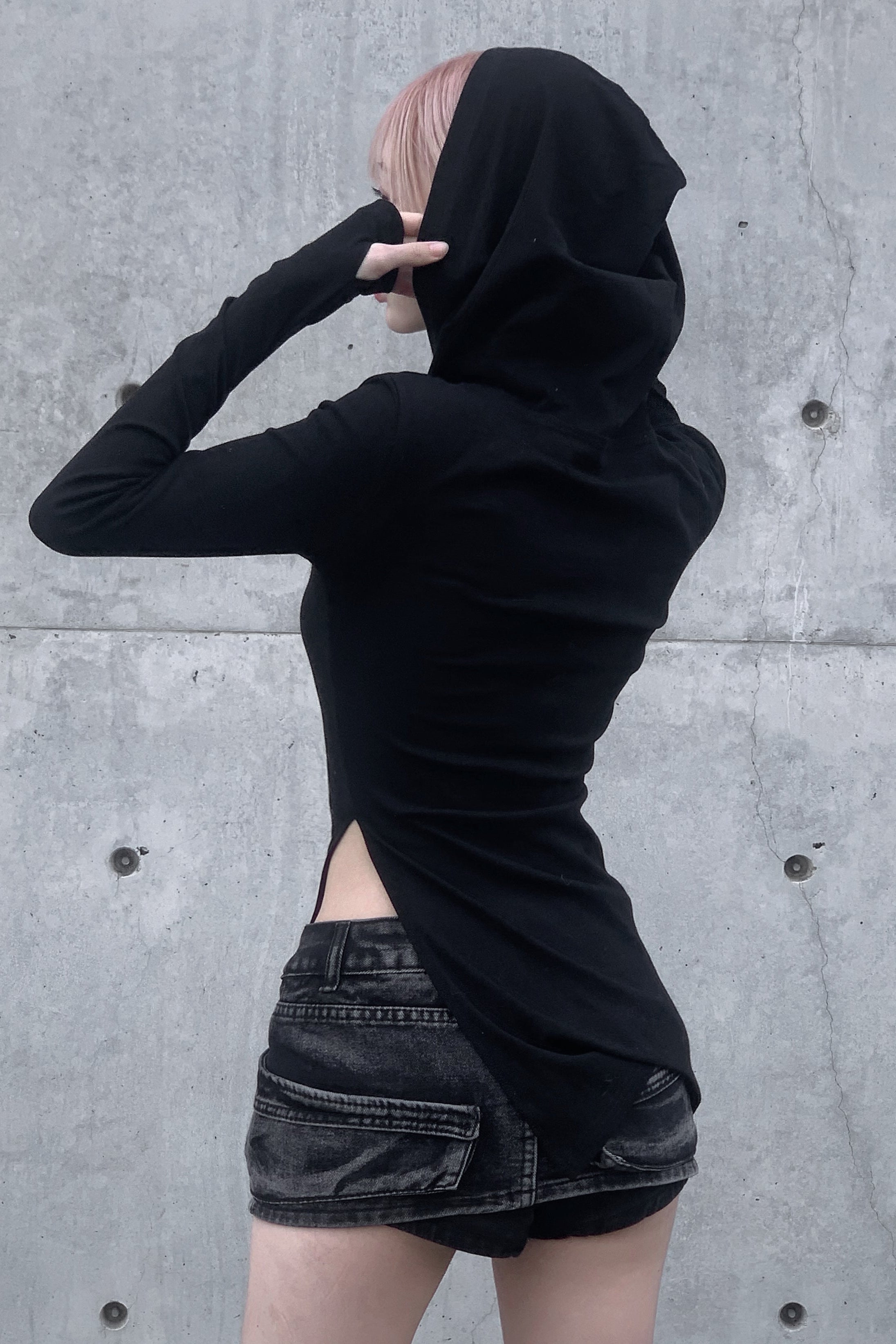 フーディーレタリングロング丈トップス KSG21200