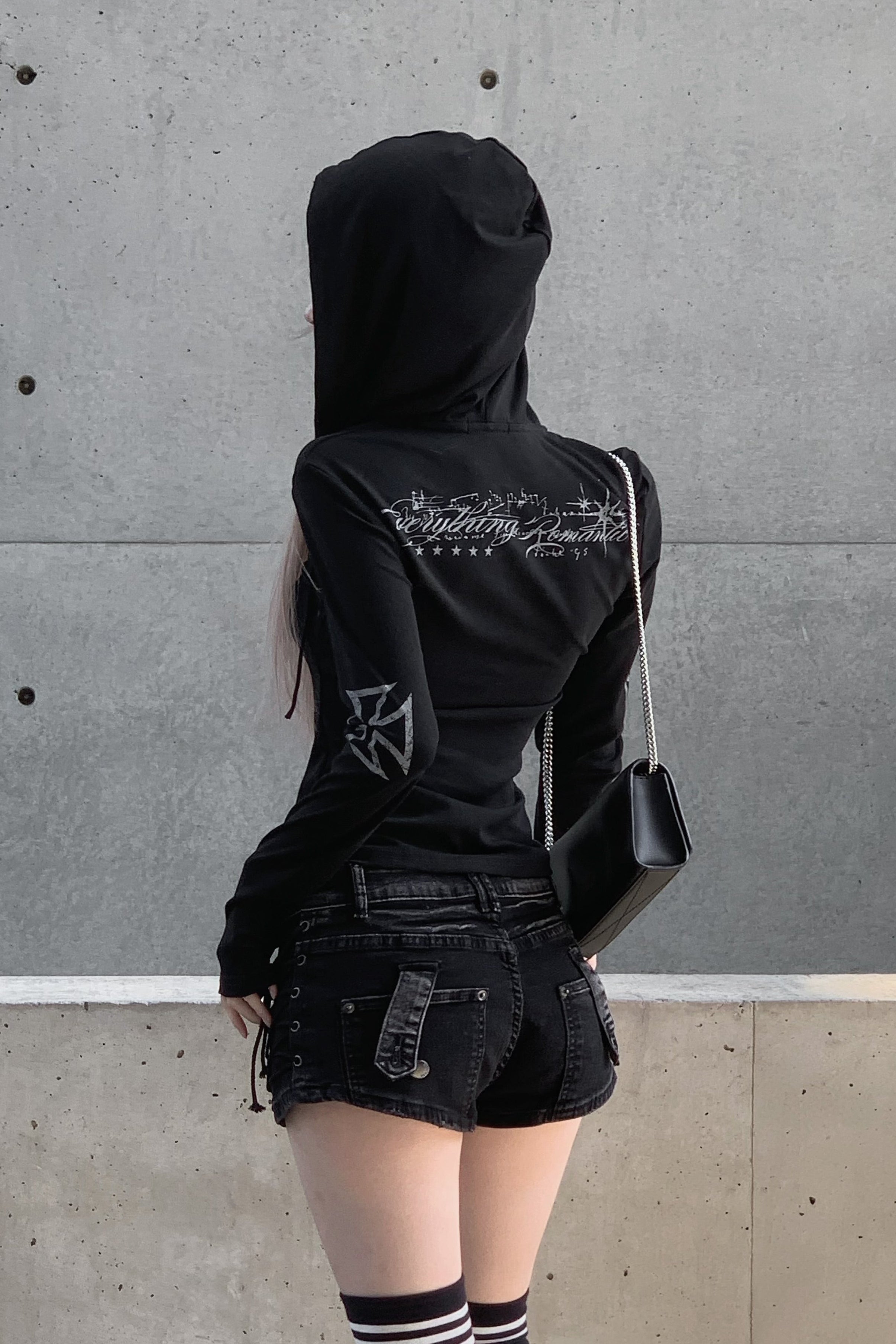 バックレタリングフーディートップス KSG21197
