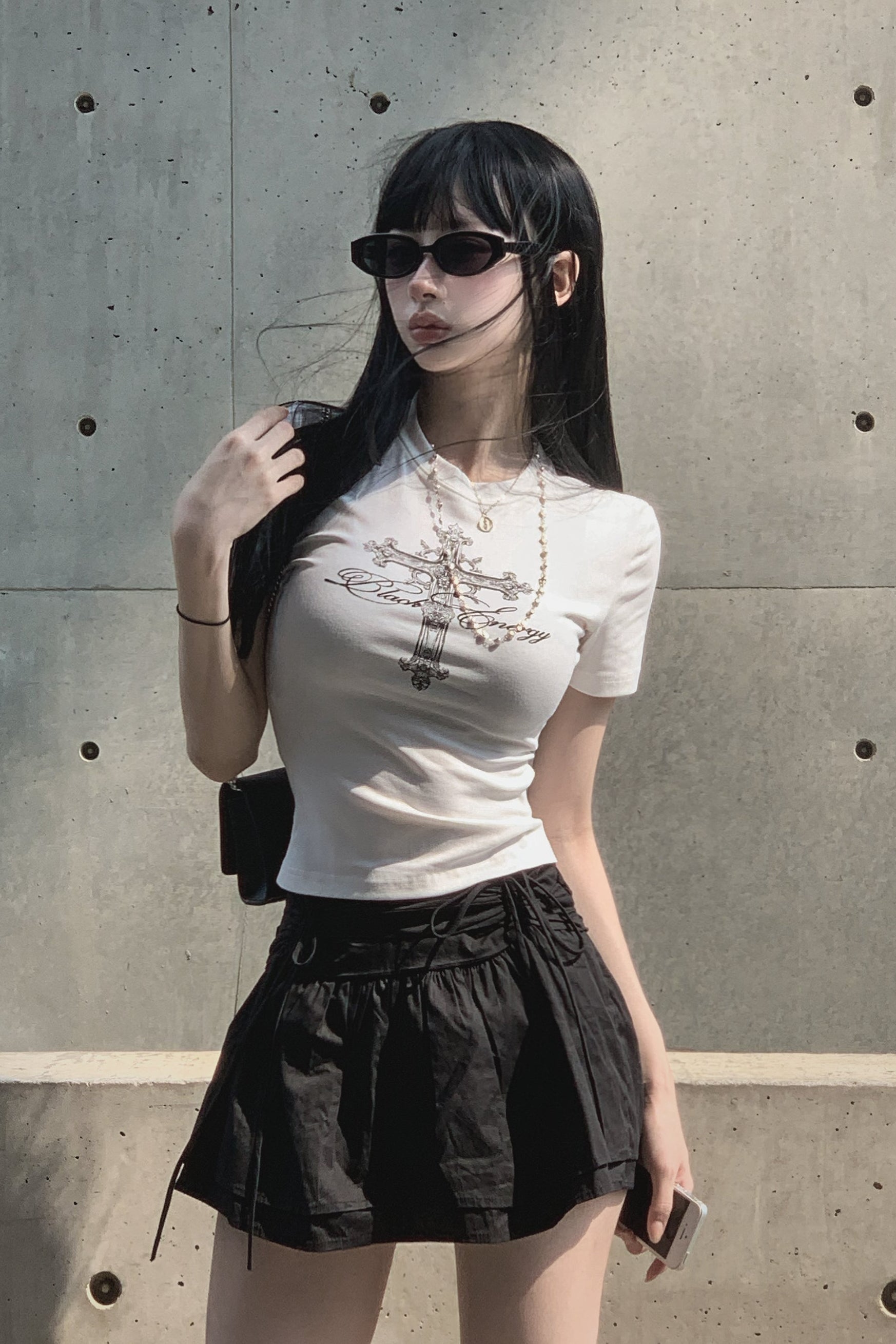 クロスレタリングTシャツ KSG21234