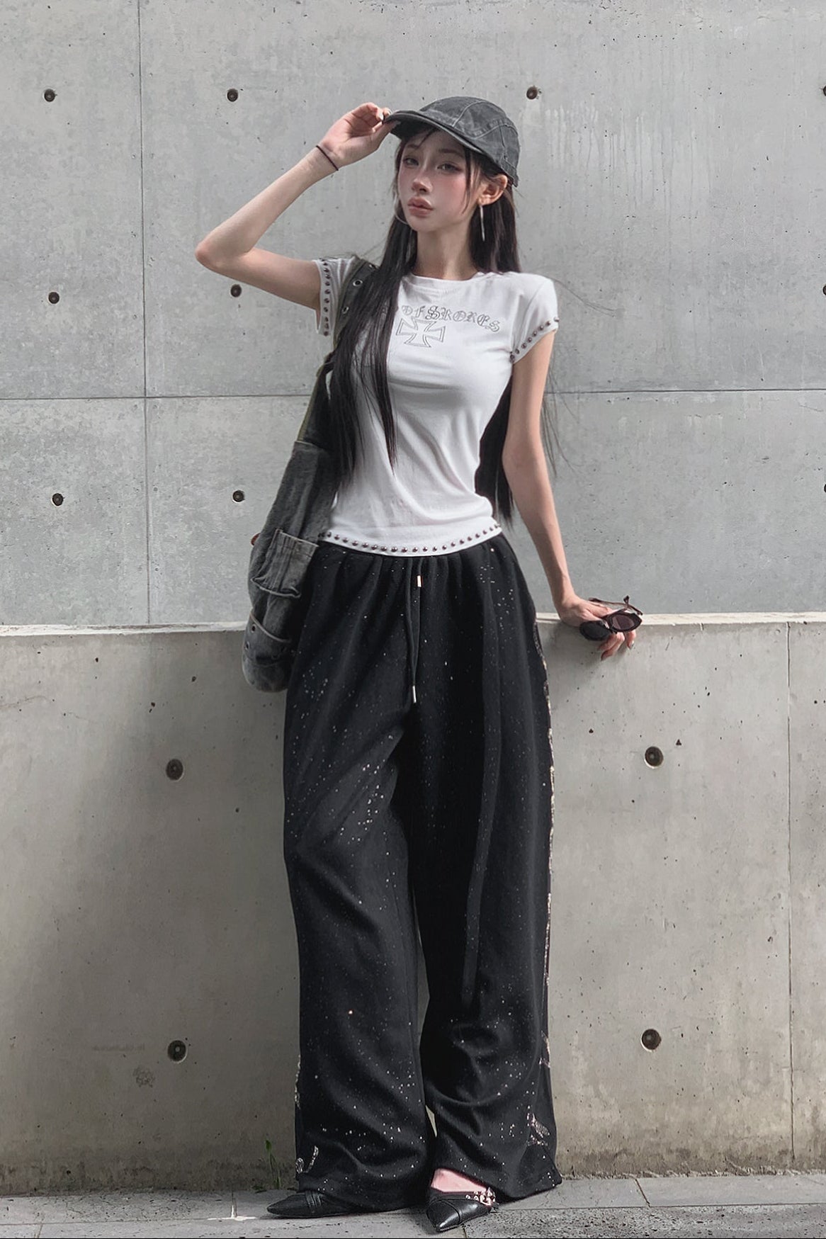 kirakiraレタリングスウェットパンツ KSG19439