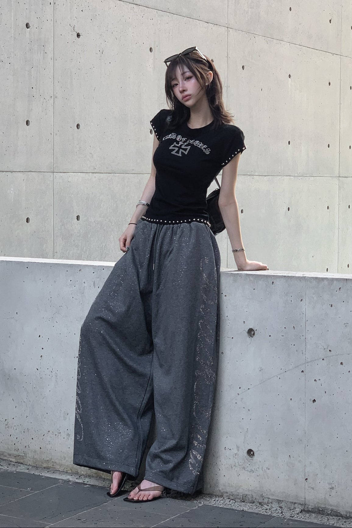 kirakiraレタリングスウェットパンツ KSG19439