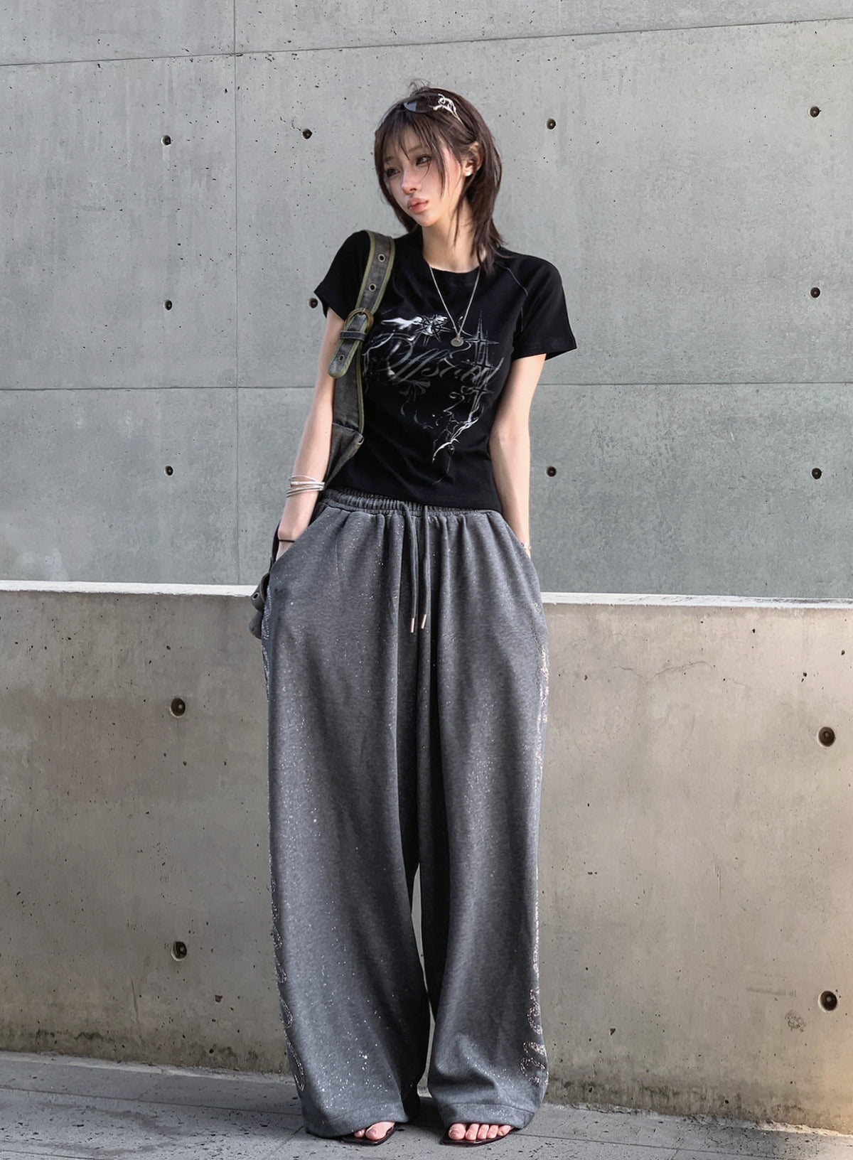 kirakiraレタリングスウェットパンツ KSG19439