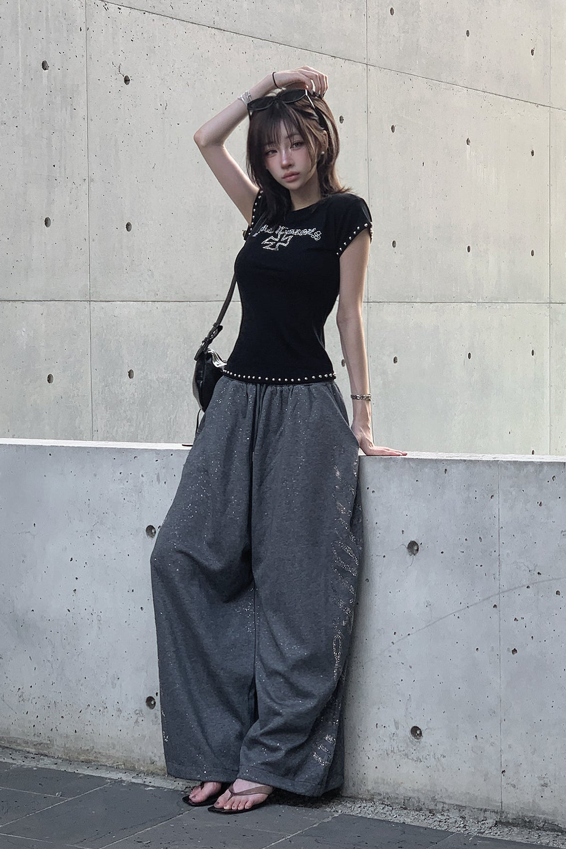 kirakiraレタリングスウェットパンツ KSG19439