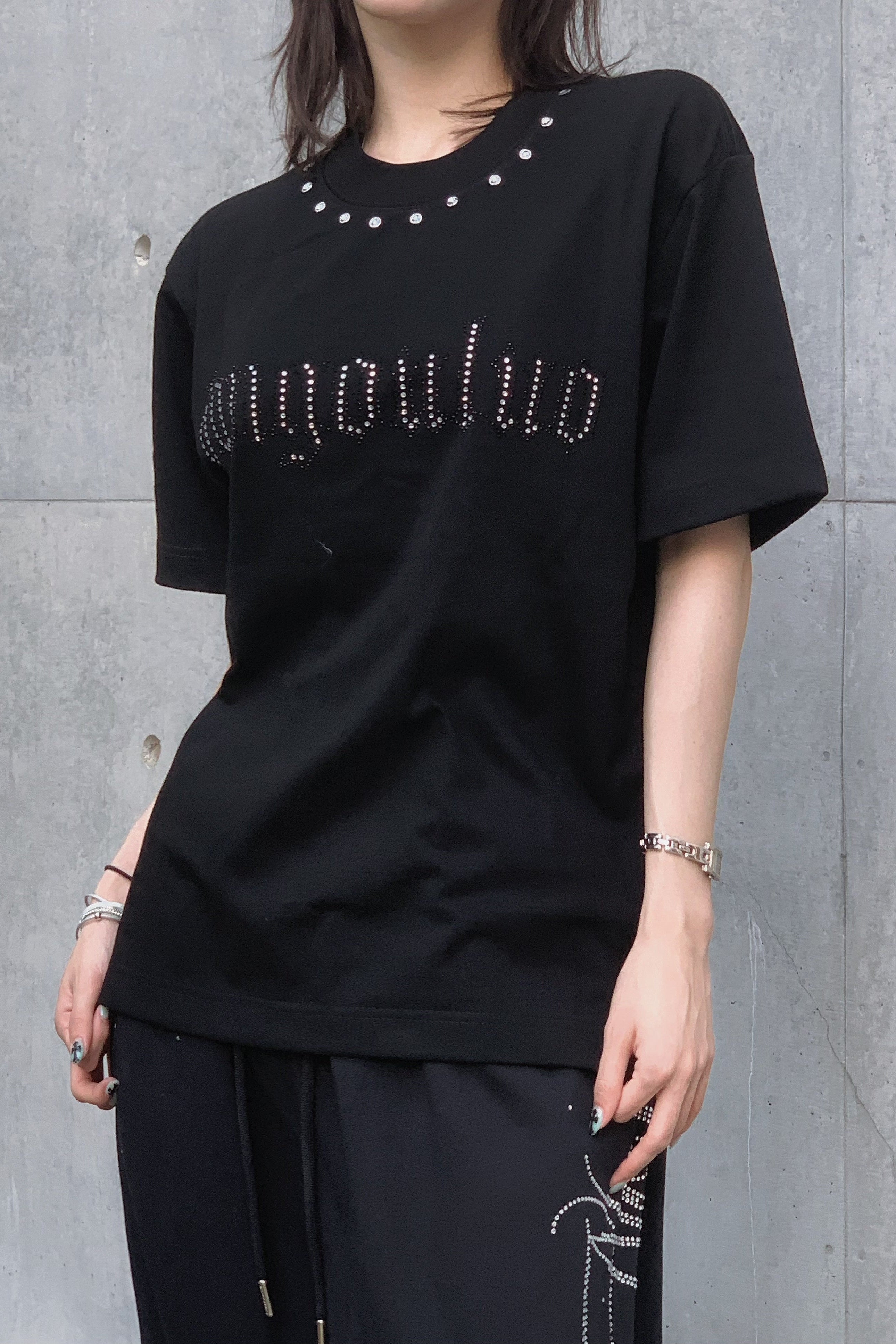 オーバーダブルラインストーンTシャツ KSG21344