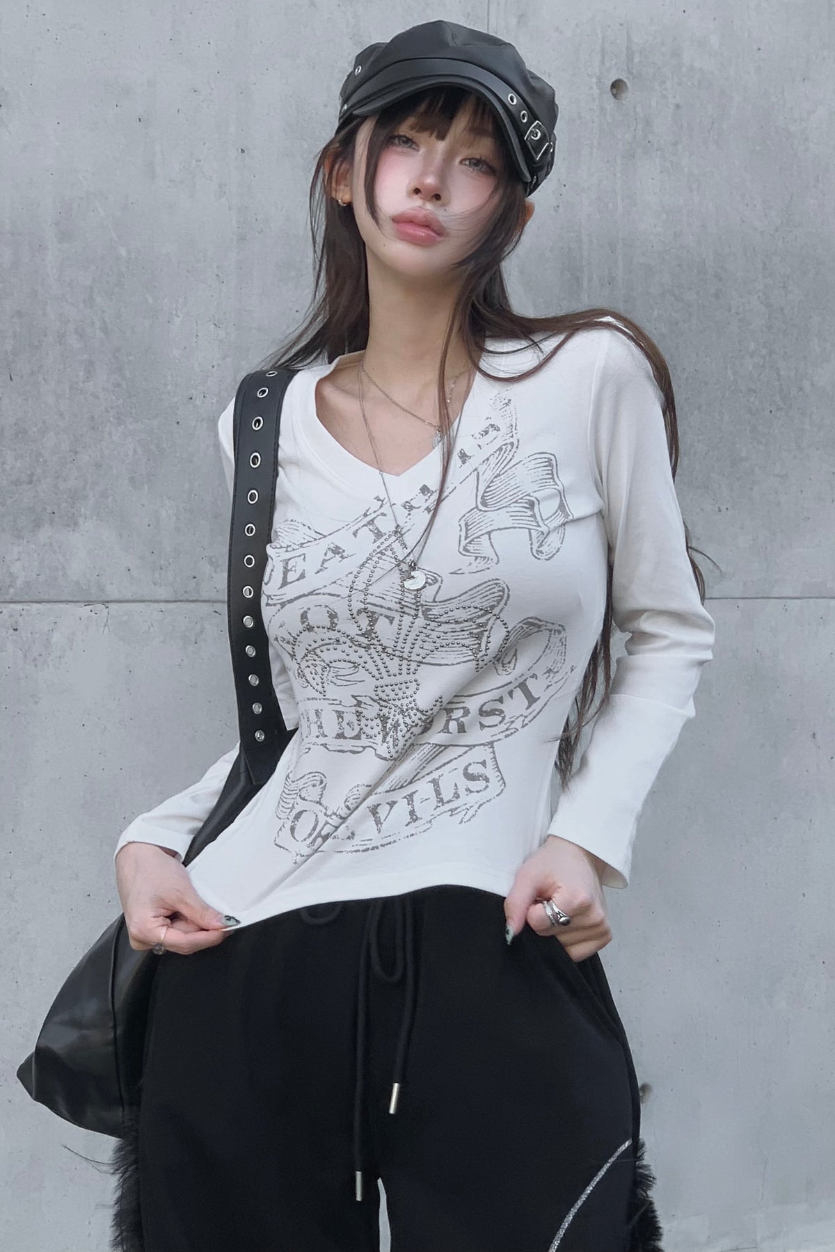 スタッズゴシックロングスリーブTシャツ KSG21411