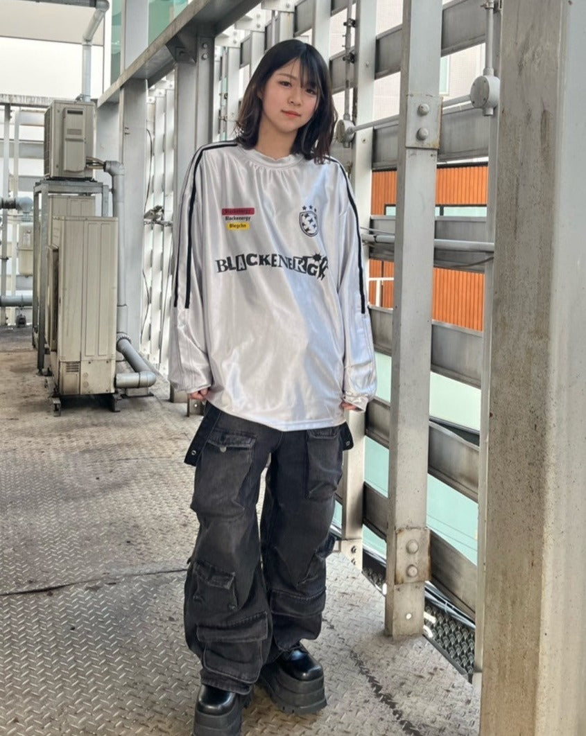 シルバーユニフォームTシャツ KSG18980 | 韓国ストリートファッション