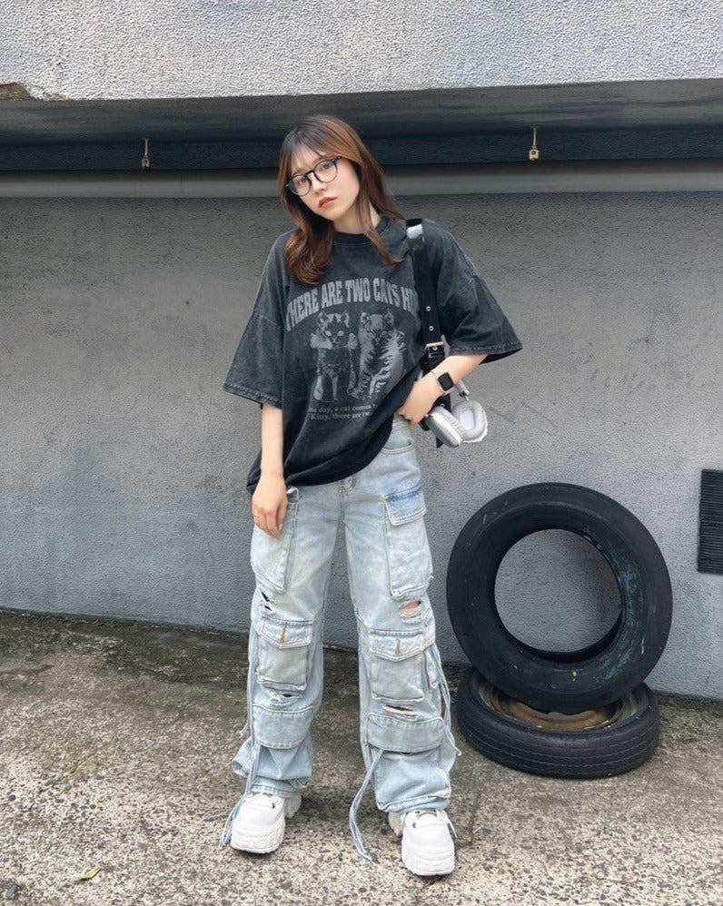 ヴィンテージキャットTシャツ KSG19093