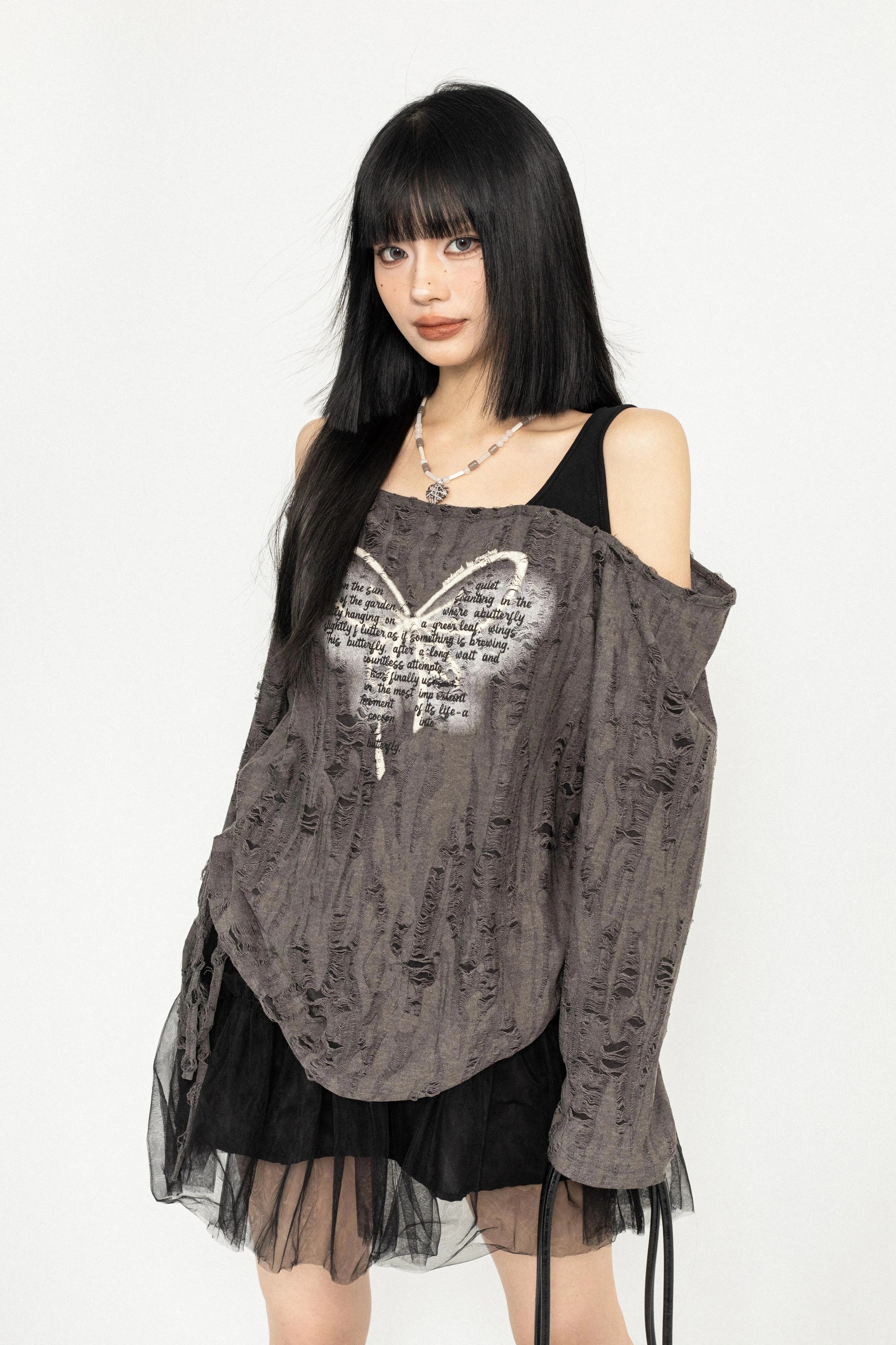 butterfly damage knit KSG20634