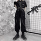 【スピード発送】ネクタイ付きクロップドシャツ+ジョガーパンツ KSG20434
