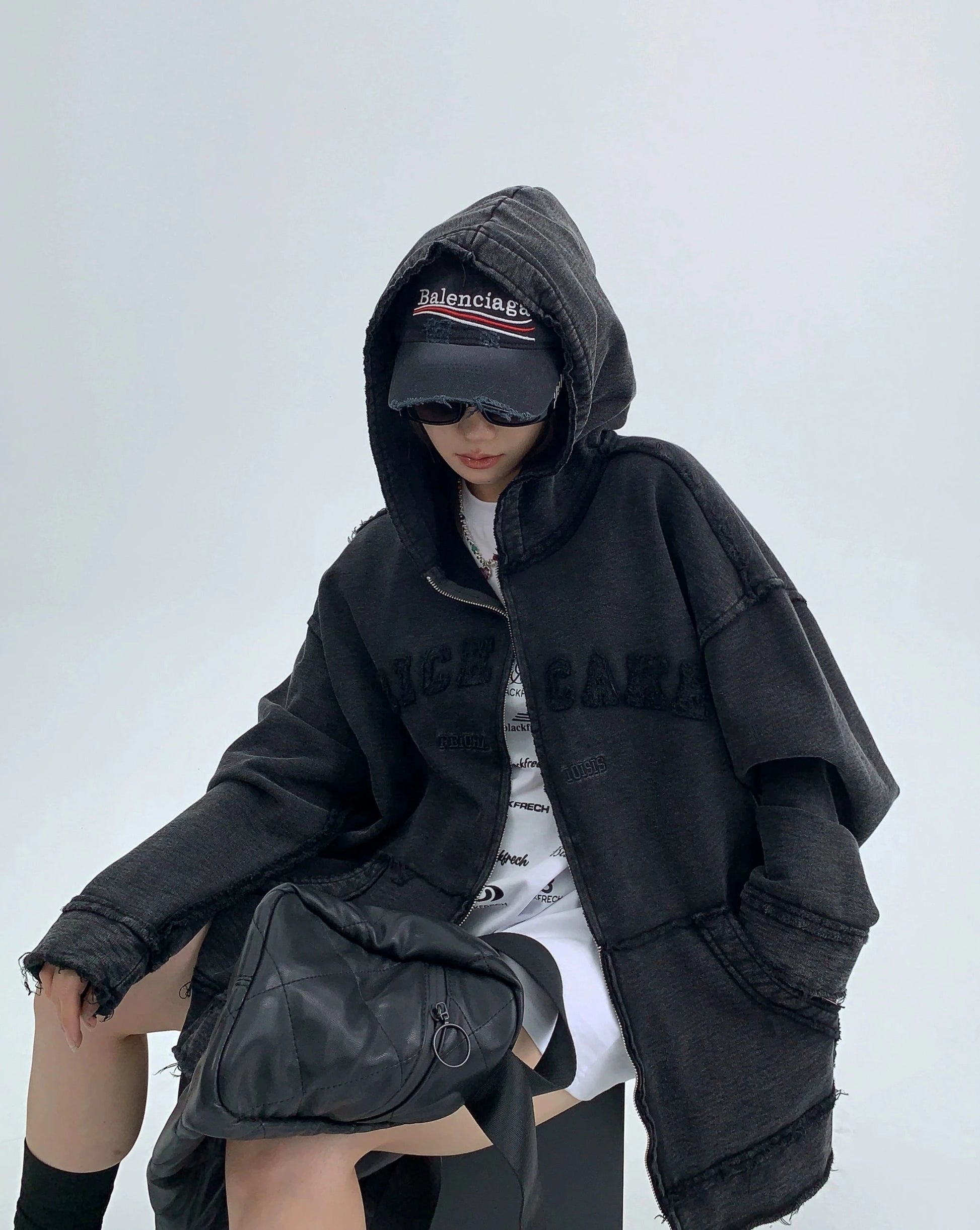 y2k balenciagaライクフーディjieda - パーカー