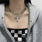 retro cross chain necklace KSG13966