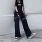 korean trend black pants KSG15336