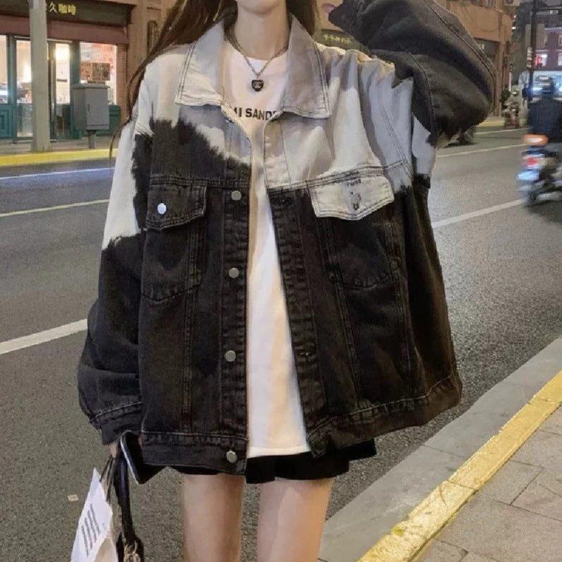グラデカラーデニムジャケット KSG18214 | 韓国ストリートファッション