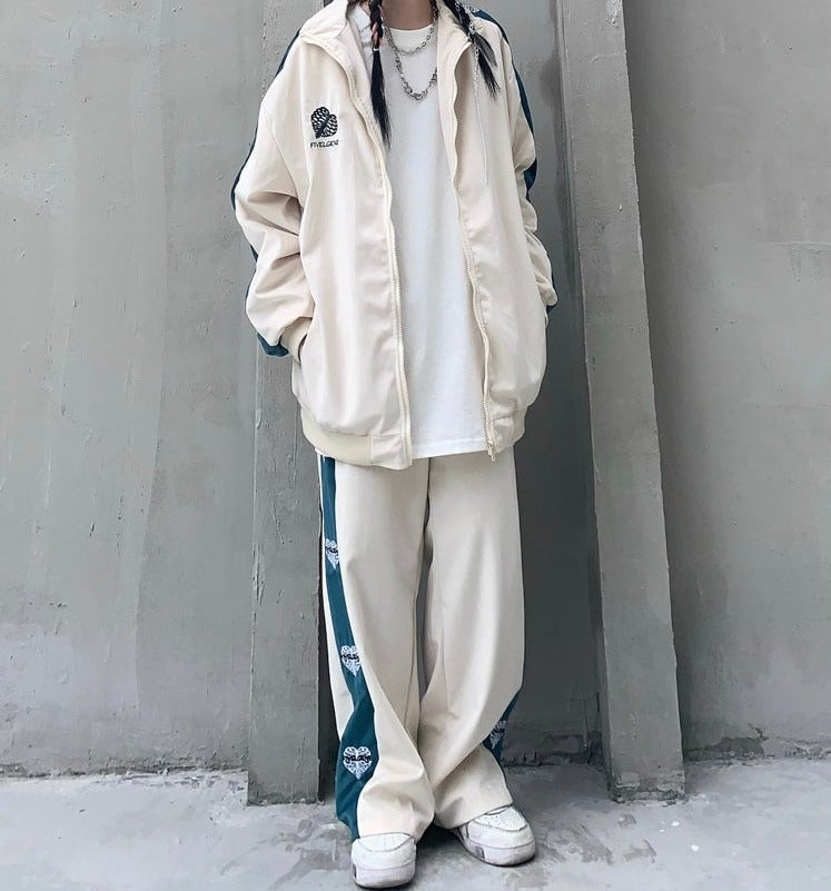 Chuanziルーズジャージセットアップ KSG12117｜韓国ストリートファッション通販 – KsG