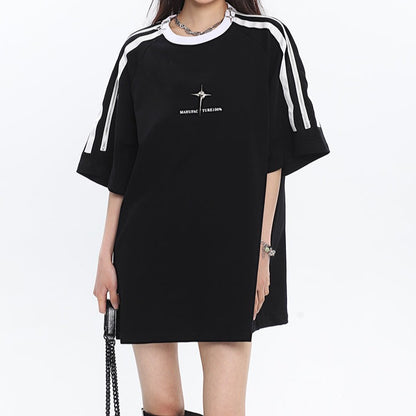 サイドジッパービッグシルエットTシャツ KSG18002