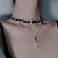 【スピード発送】choker cross necklace  KSG20333