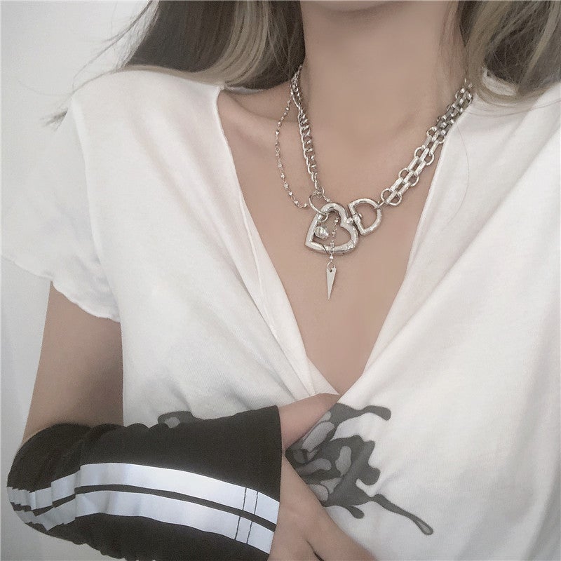 heart chain necklace KSG11971 | 韓国ストリートファッション